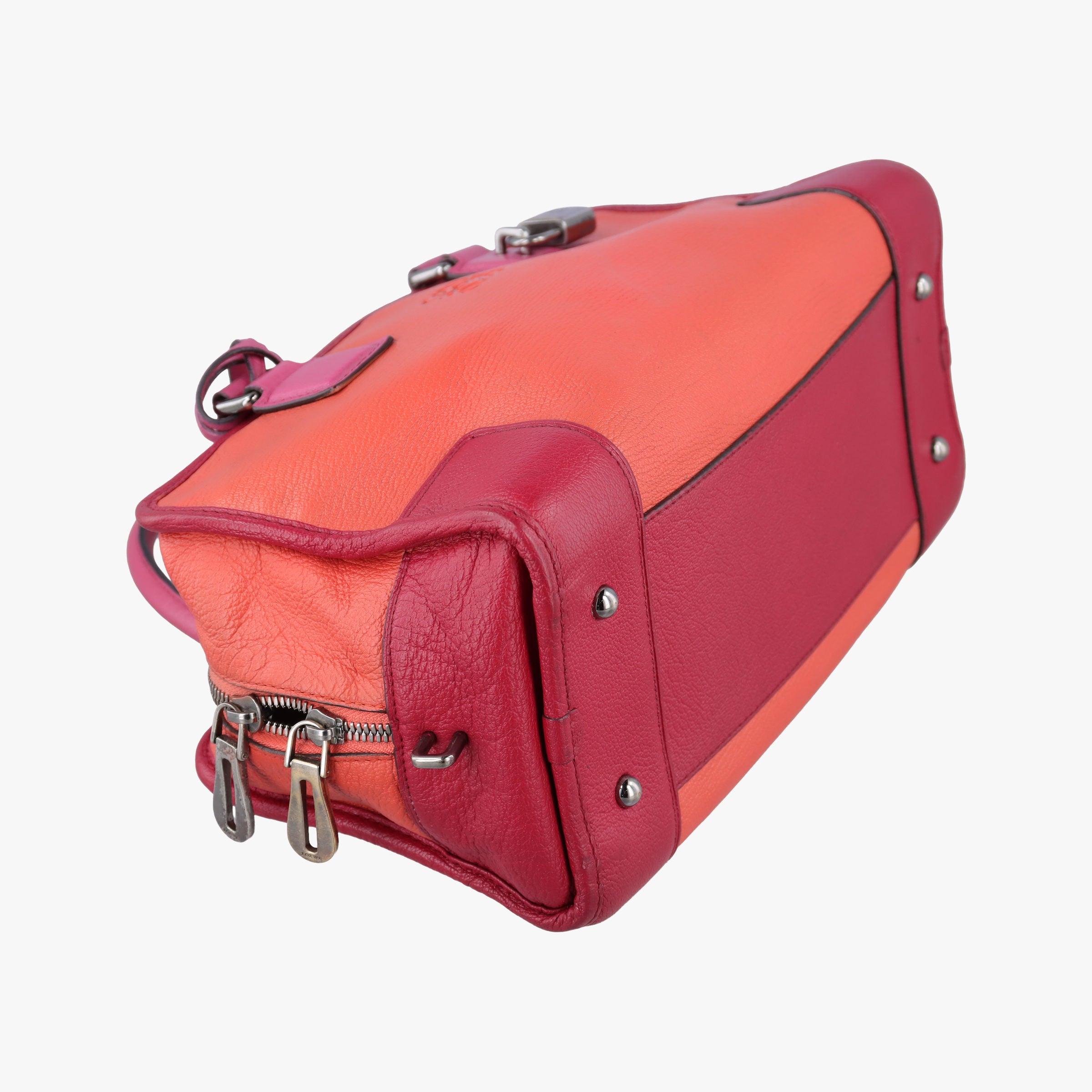 Secondhand Loewe Amazona 28 Orange × Multicolor Leather  handbag | stylenewstar