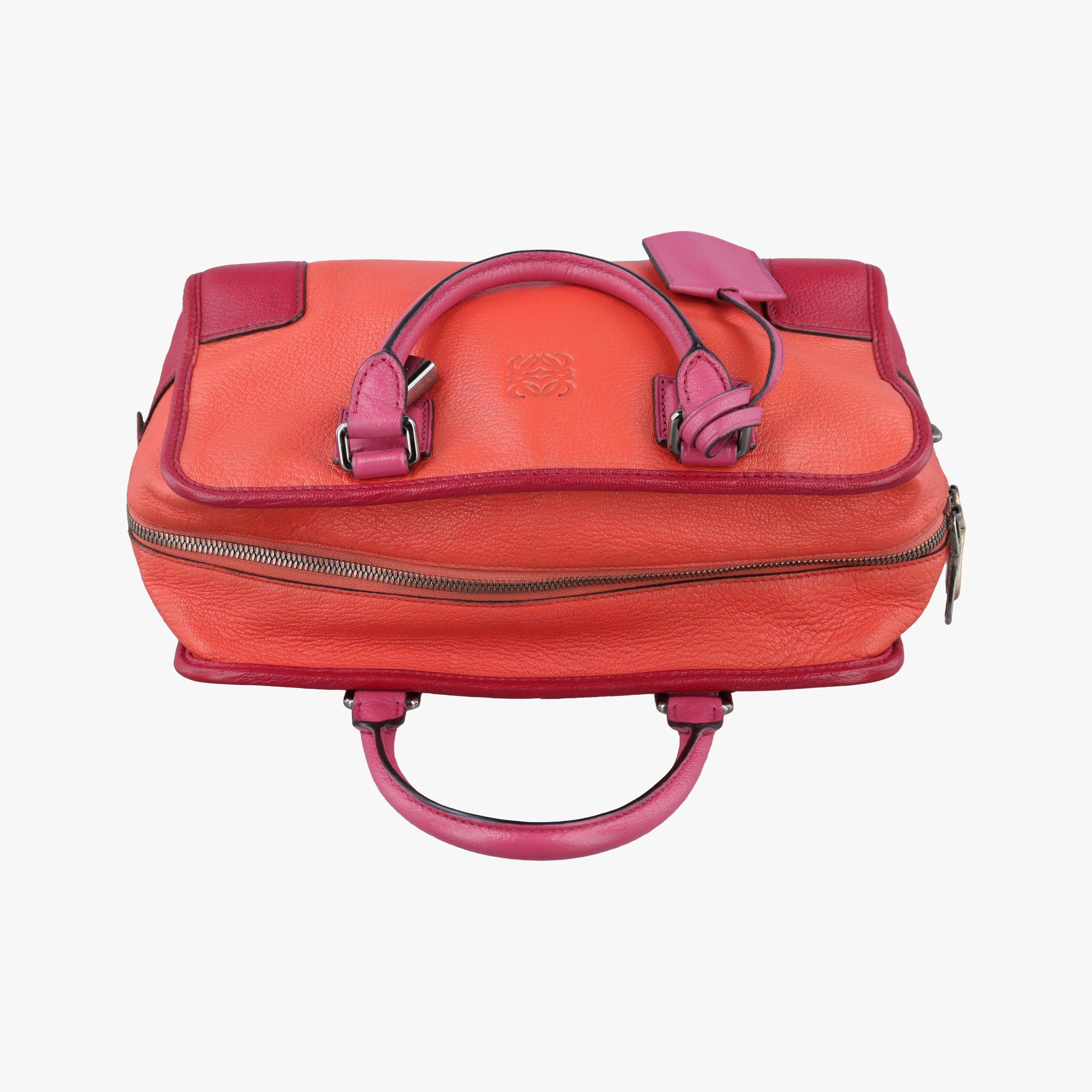 Secondhand Loewe Amazona 28 Orange × Multicolor Leather  handbag | stylenewstar
