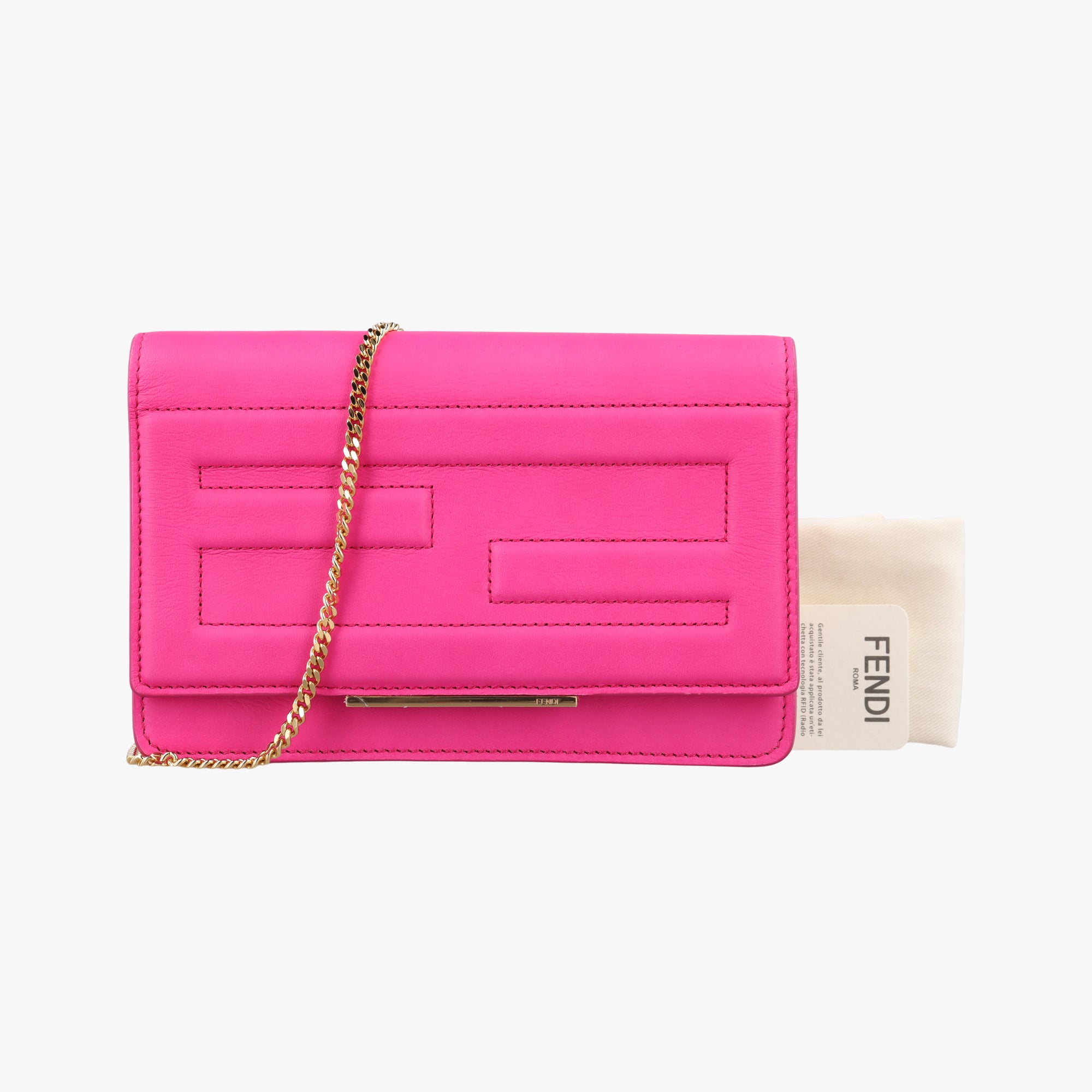 Pre-owned Fendi Tube Rose Leather 8M0346 shoulderbag | stylenewstar