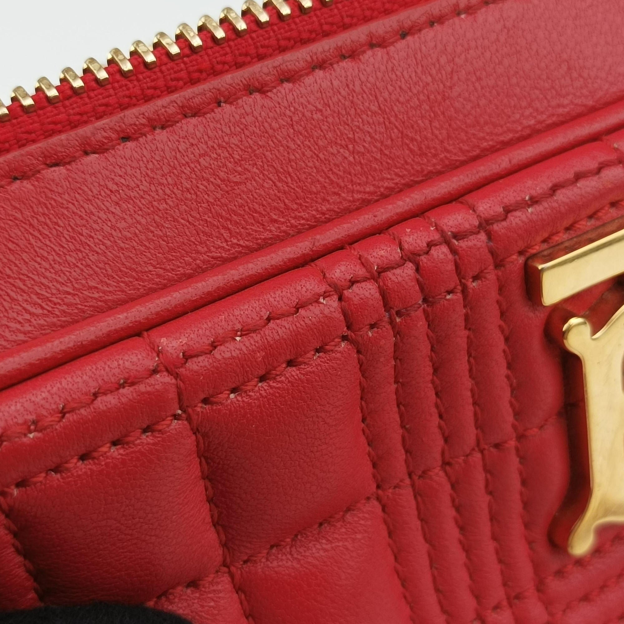 Secondhand Burberry Logo TB Camera Red Leather  shoulderbag | stylenewstar