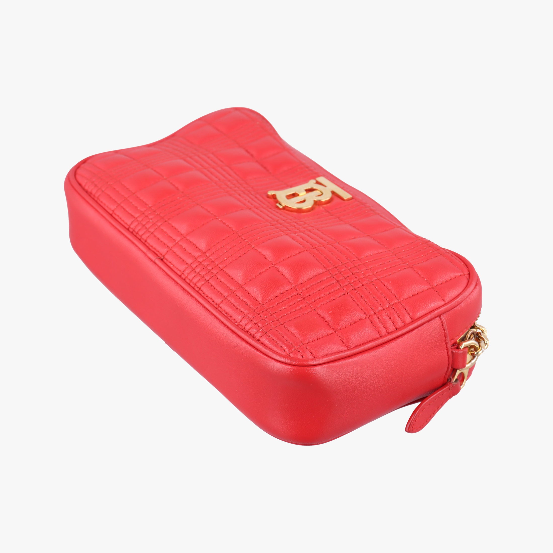 Secondhand Burberry Logo TB Camera Red Leather  shoulderbag | stylenewstar