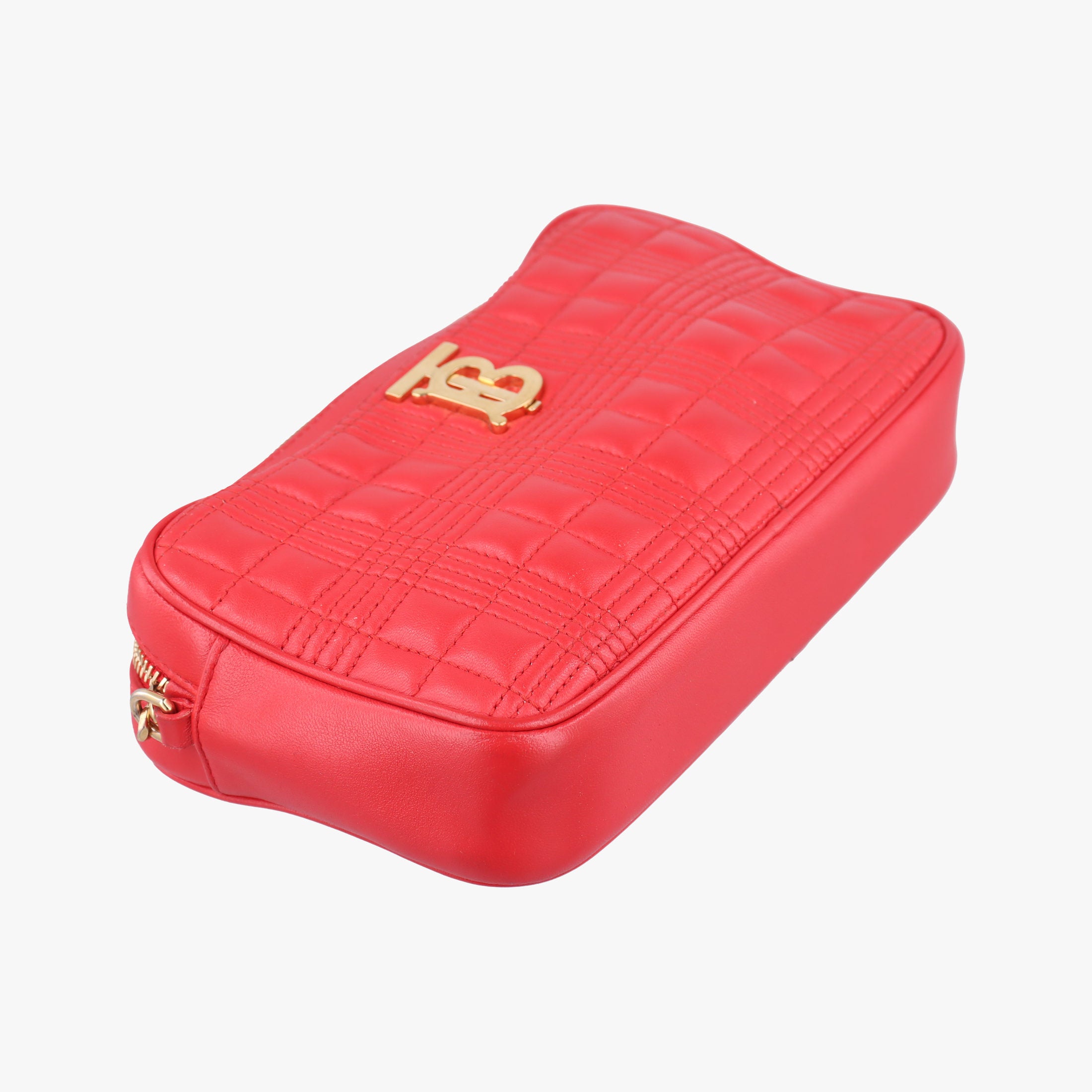 Secondhand Burberry Logo TB Camera Red Leather  shoulderbag | stylenewstar