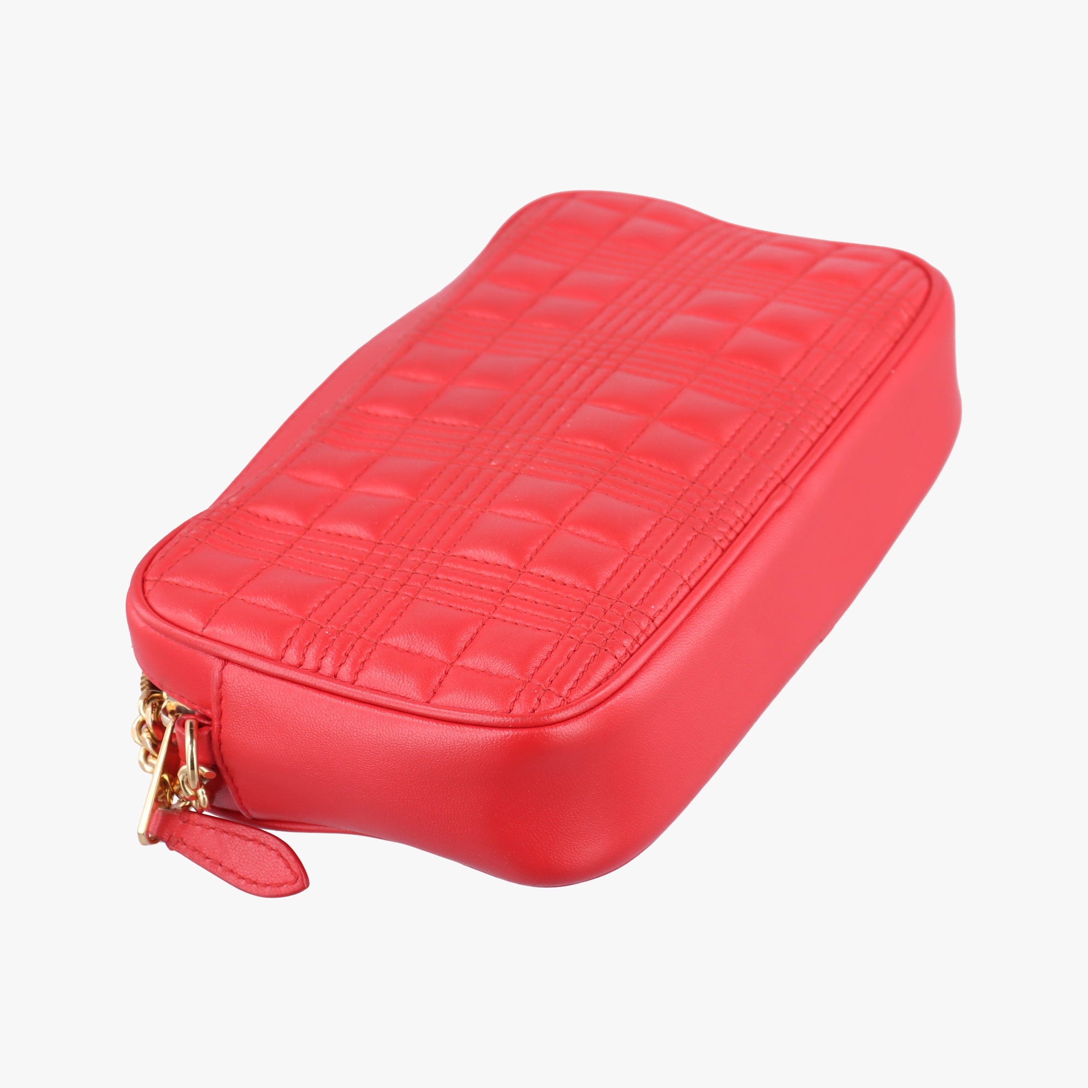 Secondhand Burberry Logo TB Camera Red Leather  shoulderbag | stylenewstar