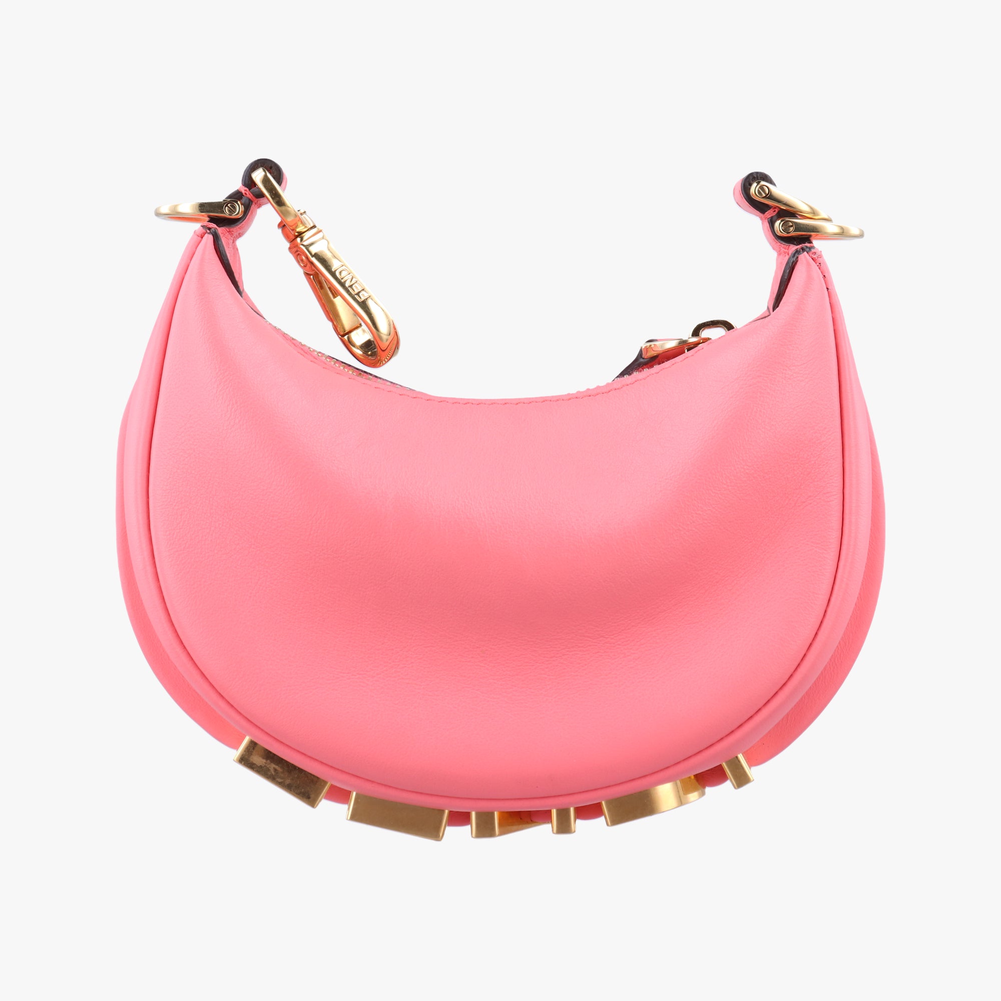 Pre-owned Fendi Nano Fendigraphy Pink Leather 7AS089 handbag | stylenewstar