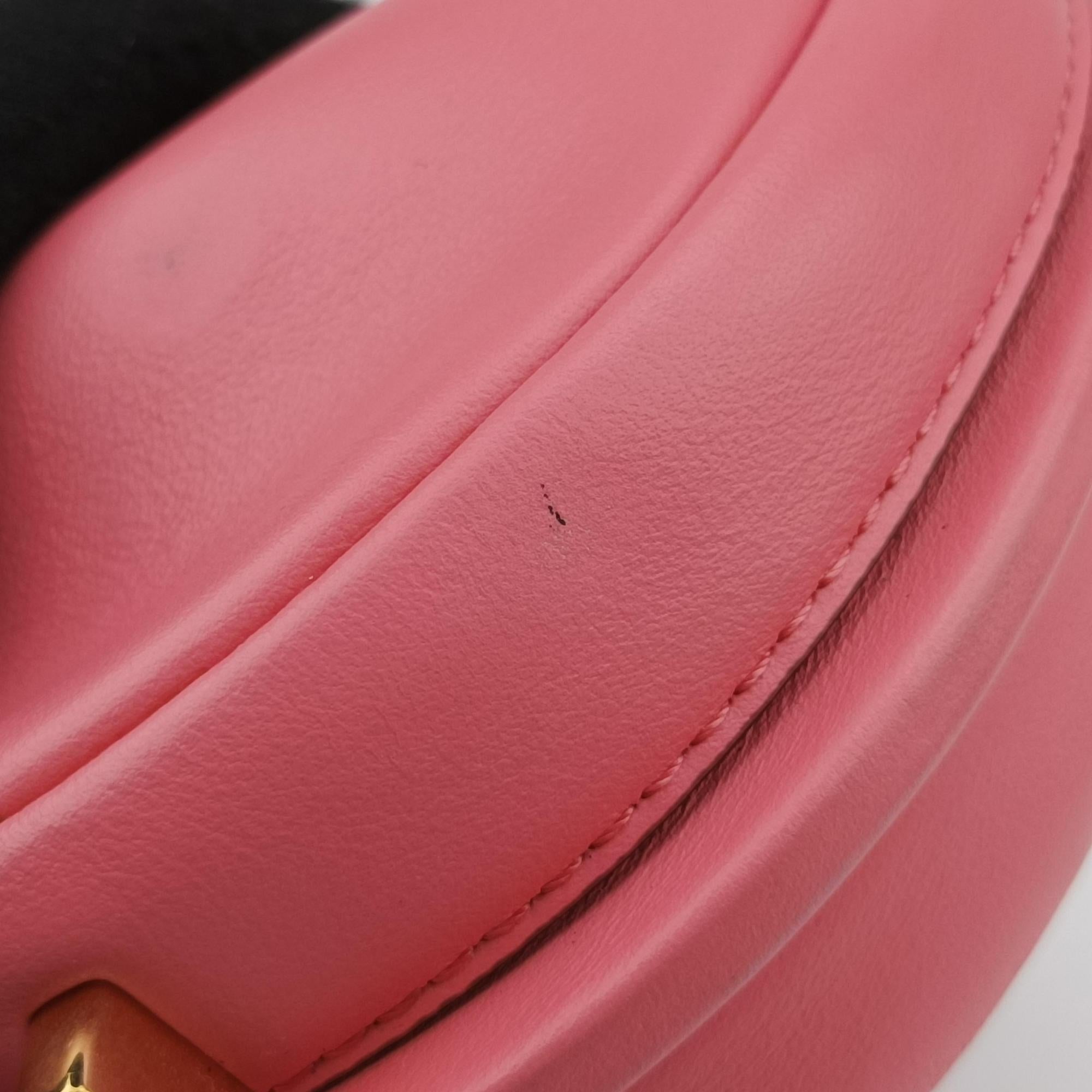 Pre-owned Fendi Nano Fendigraphy Pink Leather 7AS089 handbag | stylenewstar