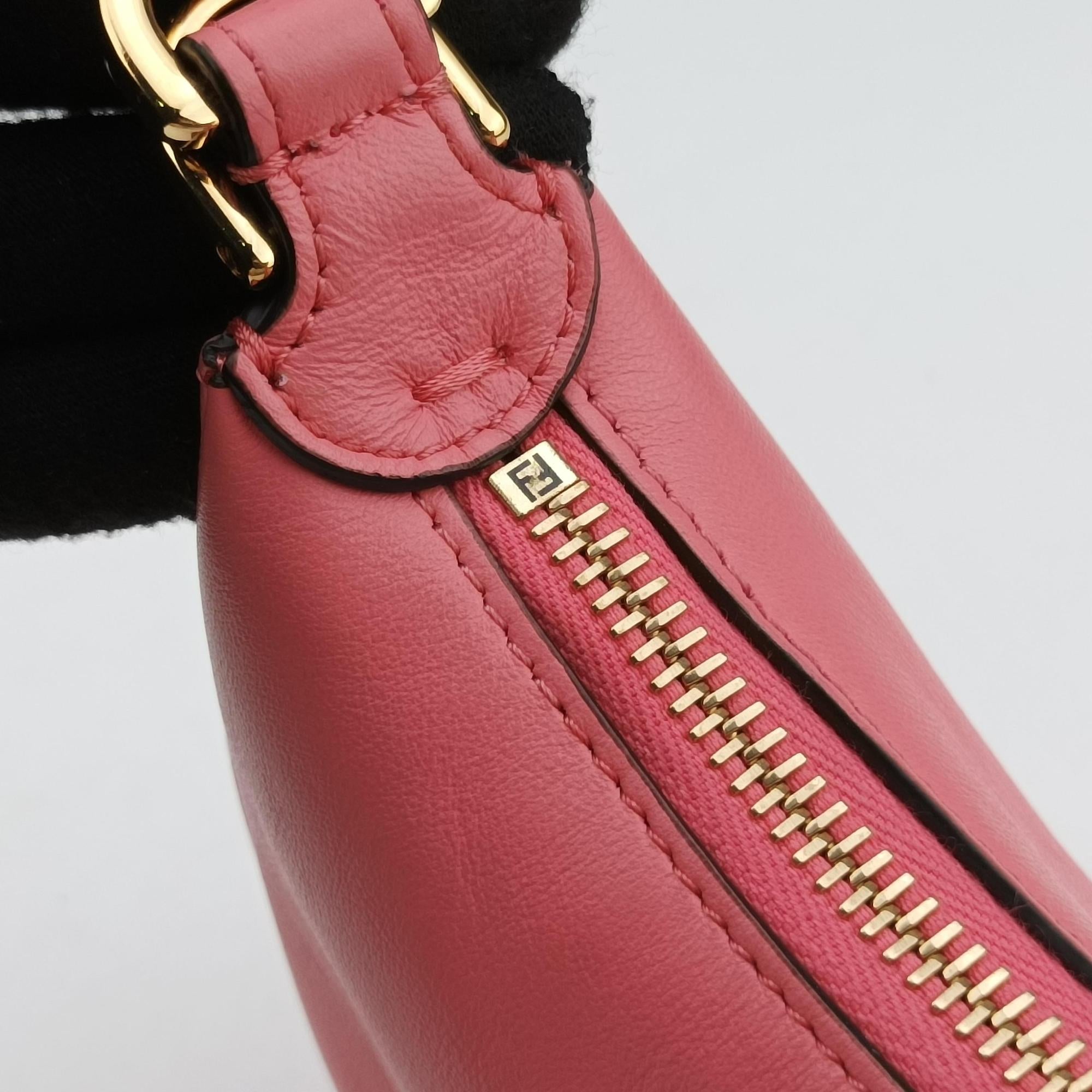 Pre-owned Fendi Nano Fendigraphy Pink Leather 7AS089 handbag | stylenewstar