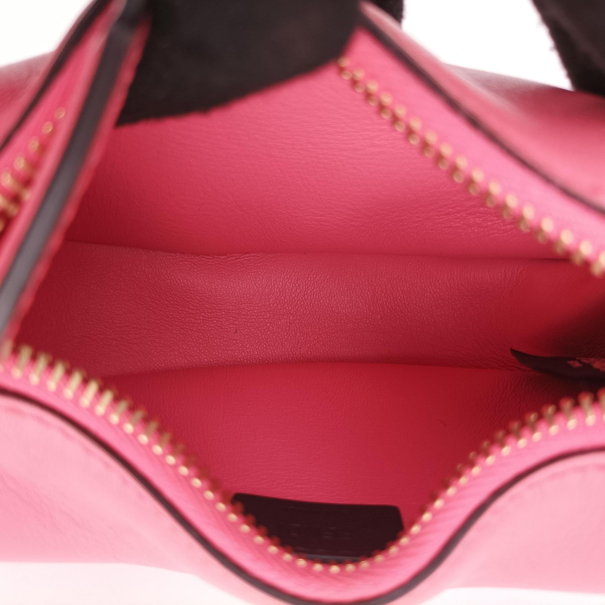 Pre-owned Fendi Nano Fendigraphy Pink Leather 7AS089 handbag | stylenewstar