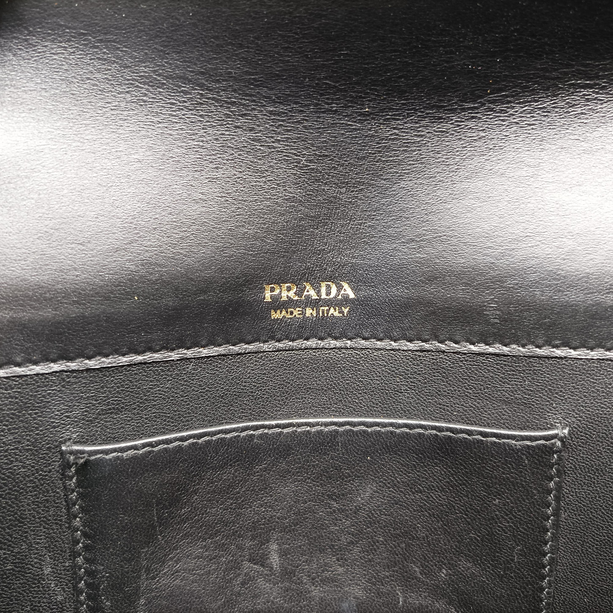 Pre-owned Prada Envelope Black SAFFIANO Leather 1BP020 shoulderbag | stylenewstar