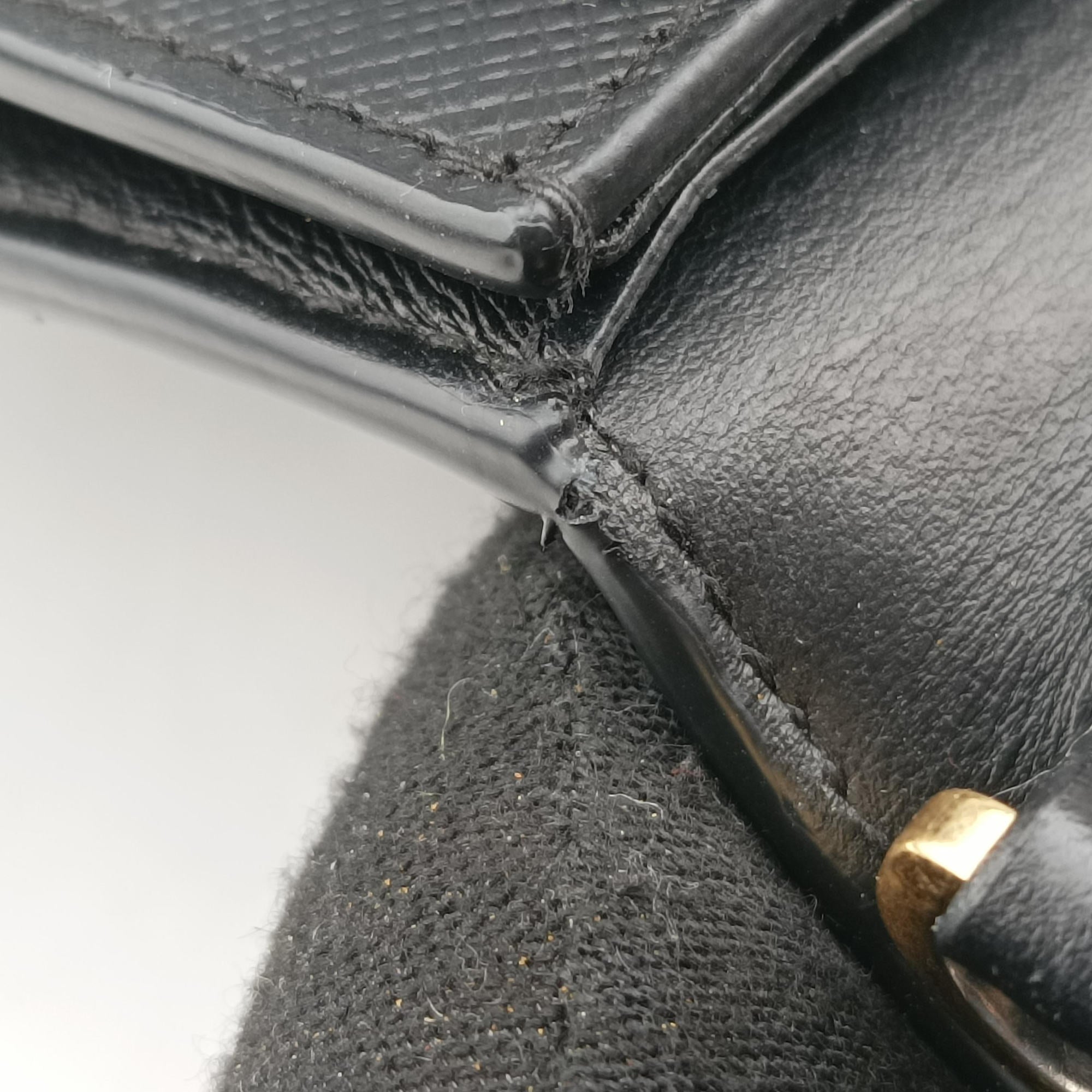 Pre-owned Prada Envelope Black SAFFIANO Leather 1BP020 shoulderbag | stylenewstar