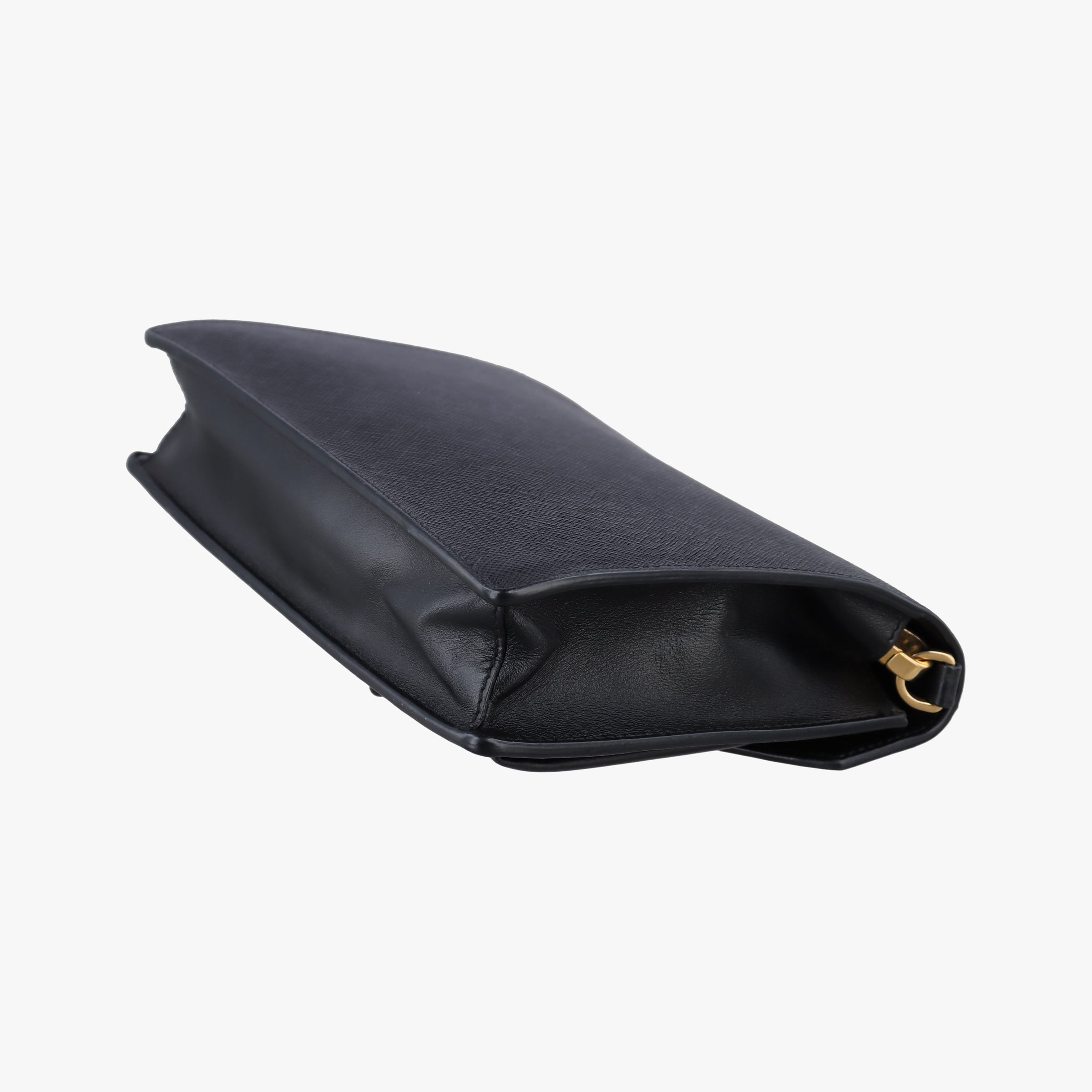 Pre-owned Prada Envelope Black SAFFIANO Leather 1BP020 shoulderbag | stylenewstar