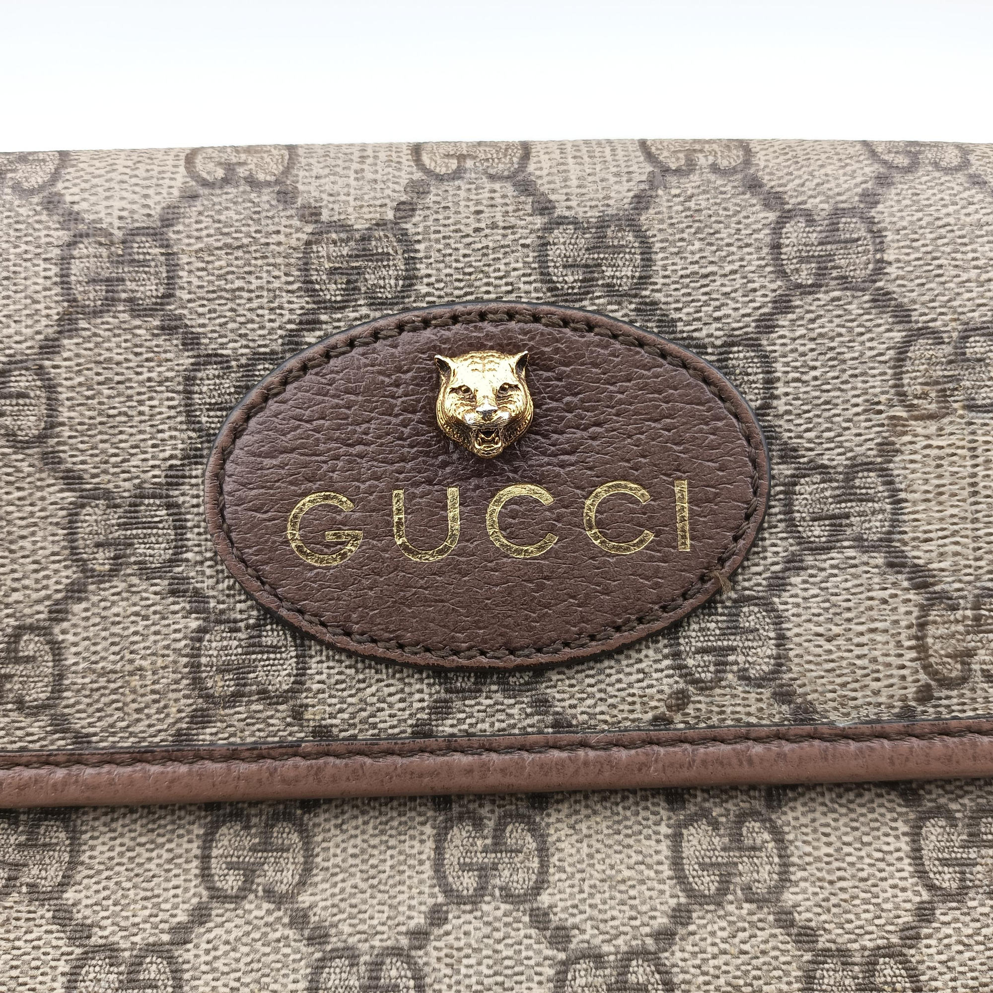 Vintage Gucci NEO VINTAGE GG Supreme Beige×red×green PVC coated canvas 493930 shoulderbag | stylenewstar