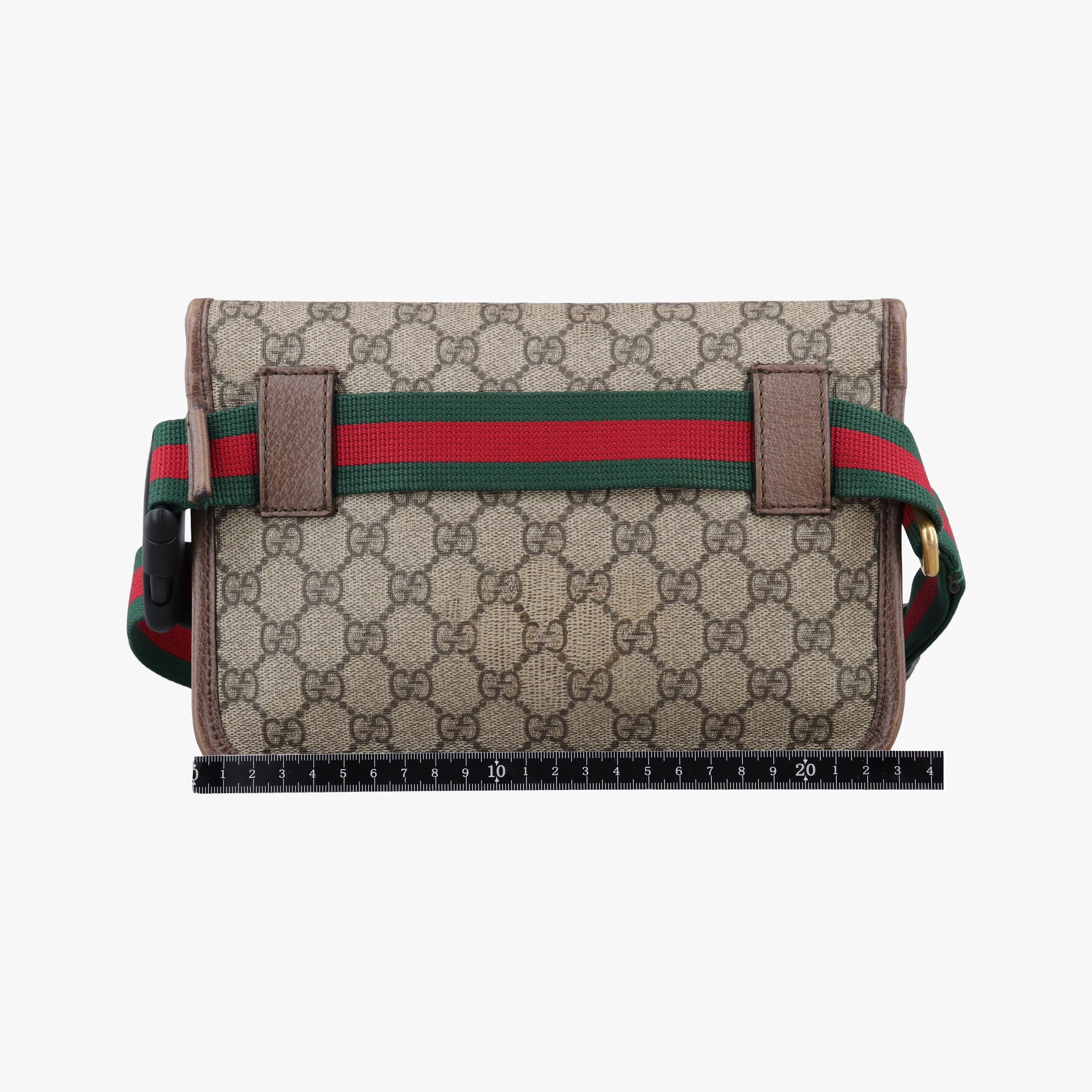 Vintage Gucci NEO VINTAGE GG Supreme Beige×red×green PVC coated canvas 493930 shoulderbag | stylenewstar