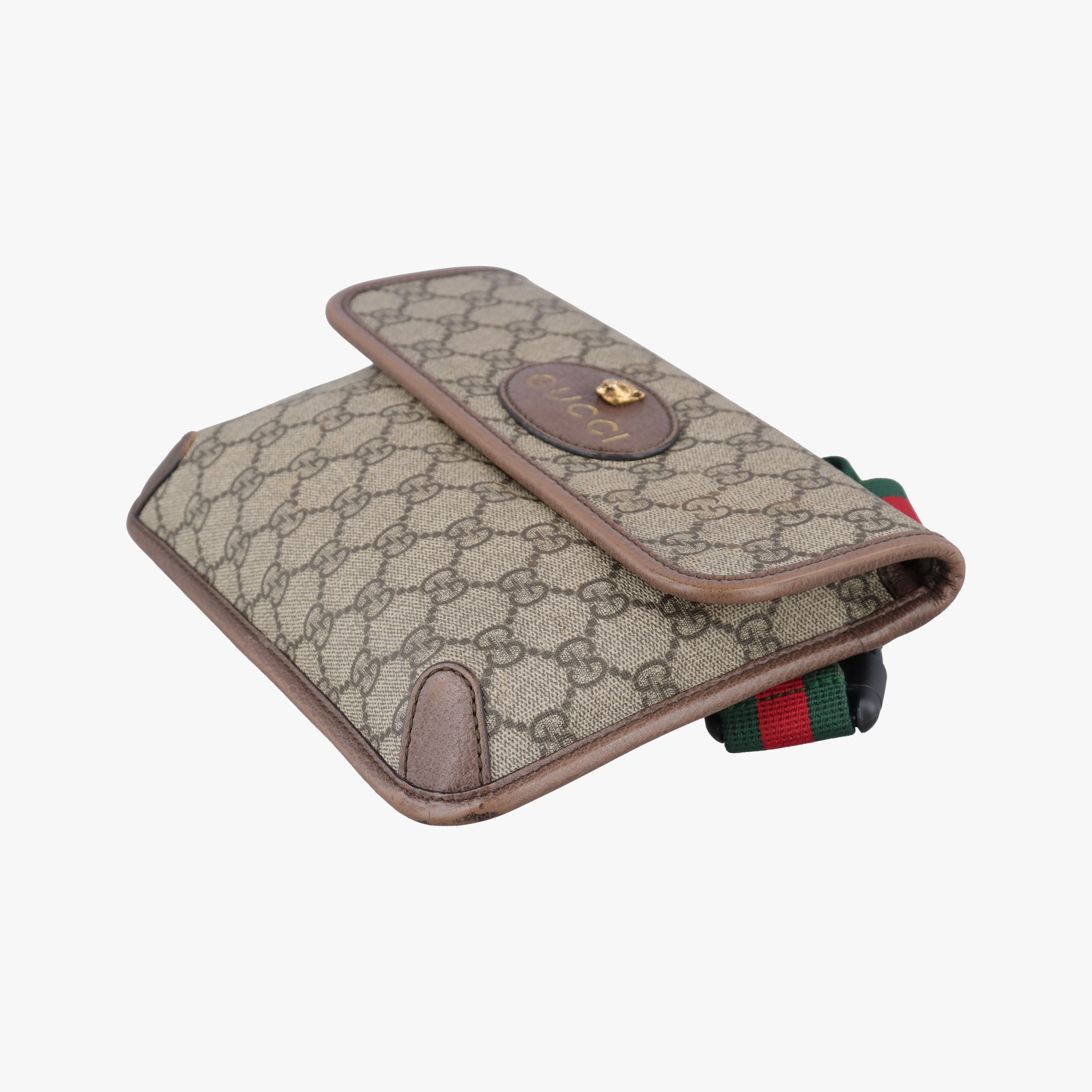 Vintage Gucci NEO VINTAGE GG Supreme Beige×red×green PVC coated canvas 493930 shoulderbag | stylenewstar