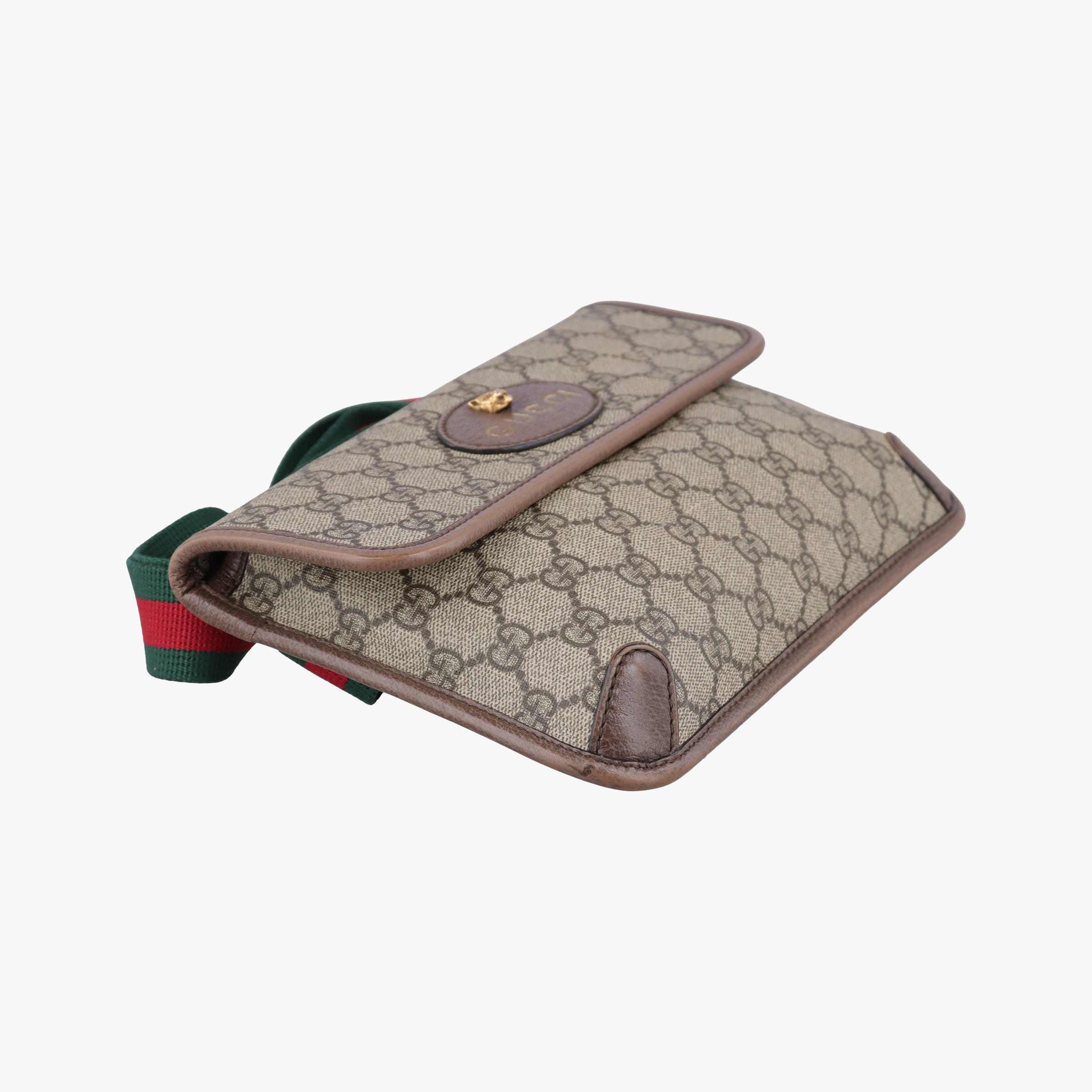 Vintage Gucci NEO VINTAGE GG Supreme Beige×red×green PVC coated canvas 493930 shoulderbag | stylenewstar