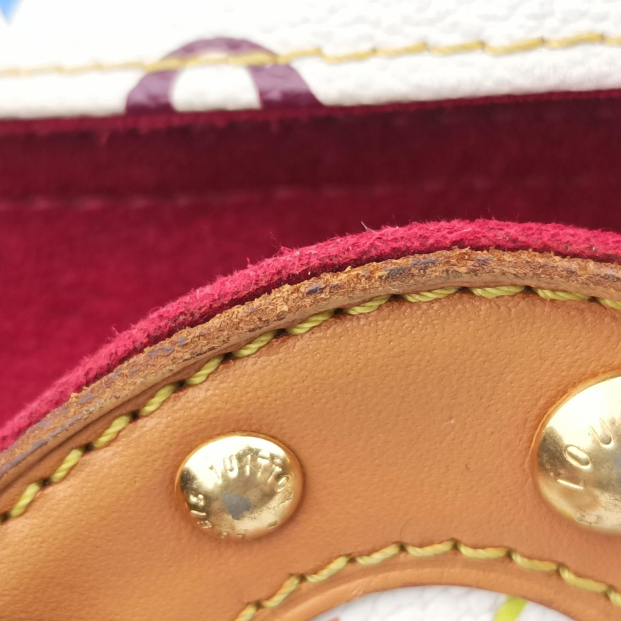 Pre-owned Louis Vuitton RITA white Monogram Multicolor M40125 shoulderbag | stylenewstar