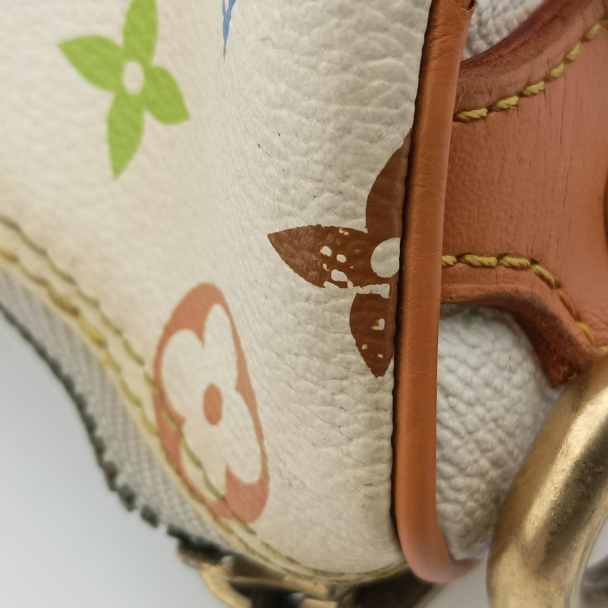 Pre-owned Louis Vuitton RITA white Monogram Multicolor M40125 shoulderbag | stylenewstar
