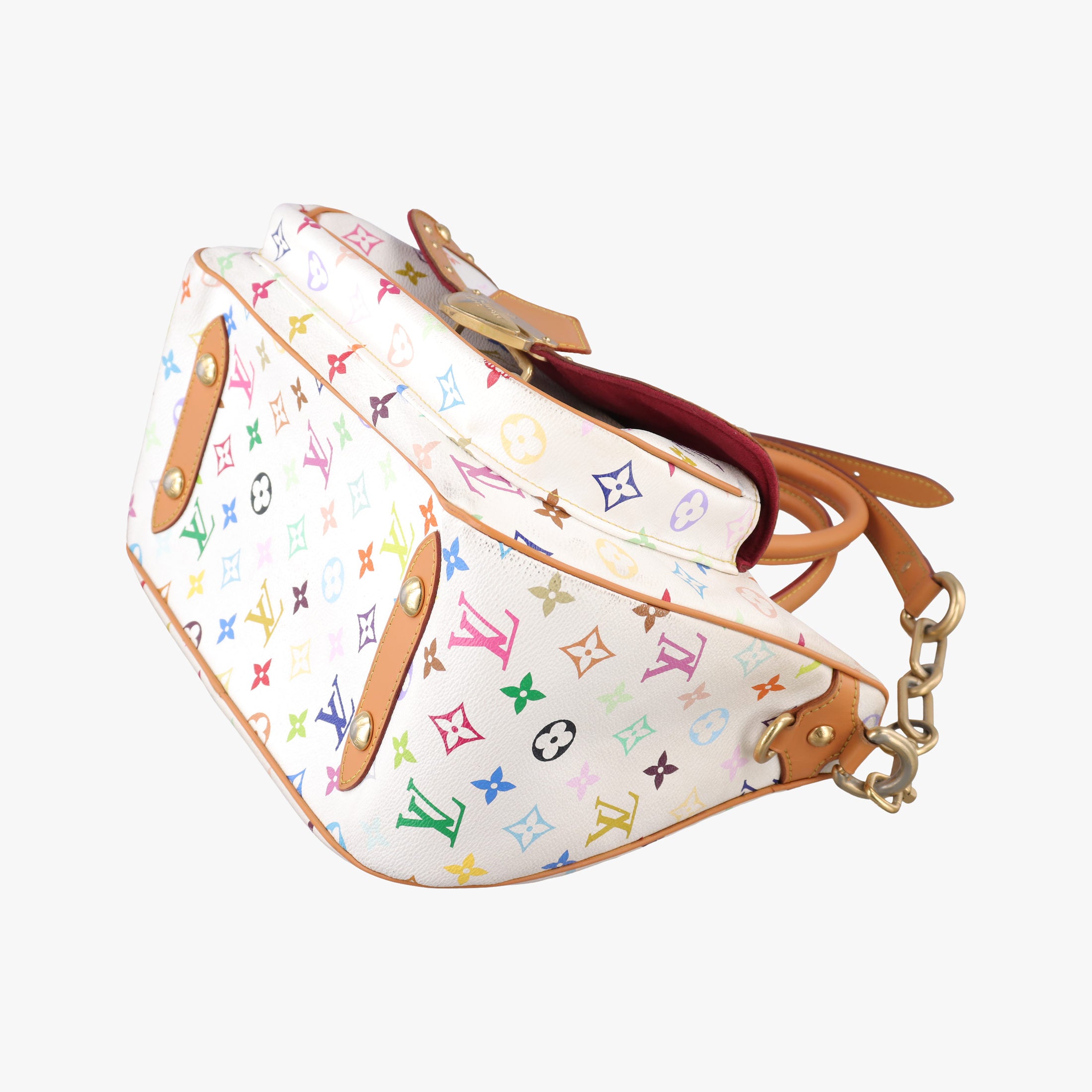 Pre-owned Louis Vuitton RITA white Monogram Multicolor M40125 shoulderbag | stylenewstar
