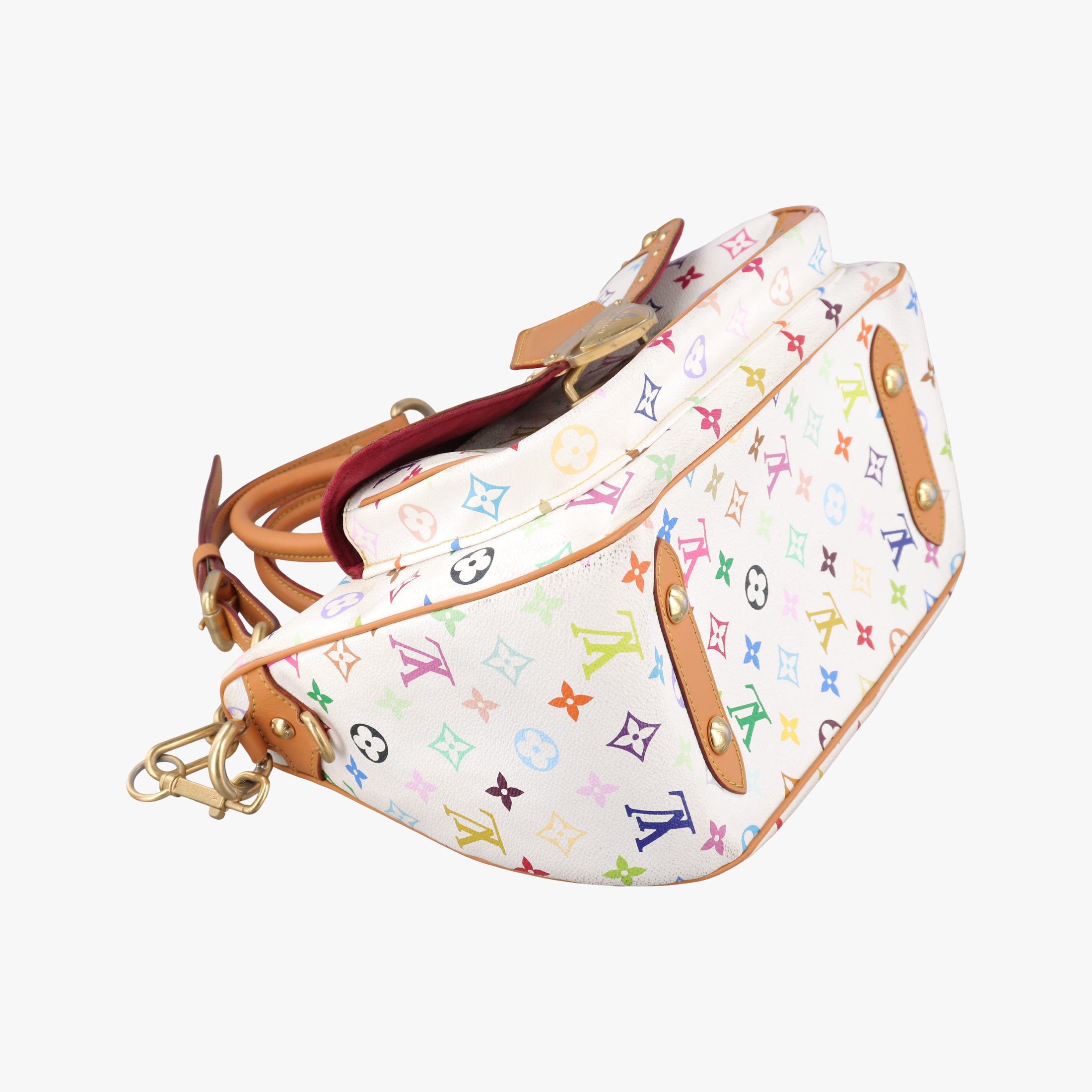 Pre-owned Louis Vuitton RITA white Monogram Multicolor M40125 shoulderbag | stylenewstar