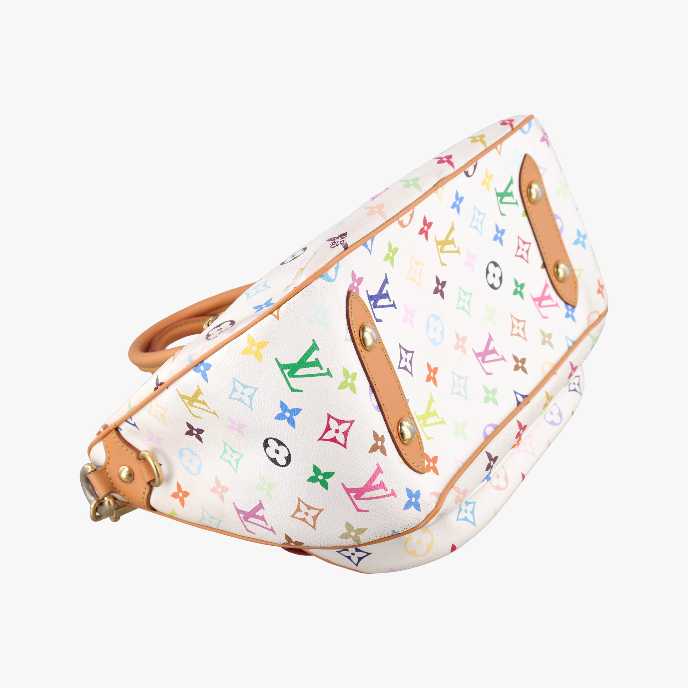 Pre-owned Louis Vuitton RITA white Monogram Multicolor M40125 shoulderbag | stylenewstar