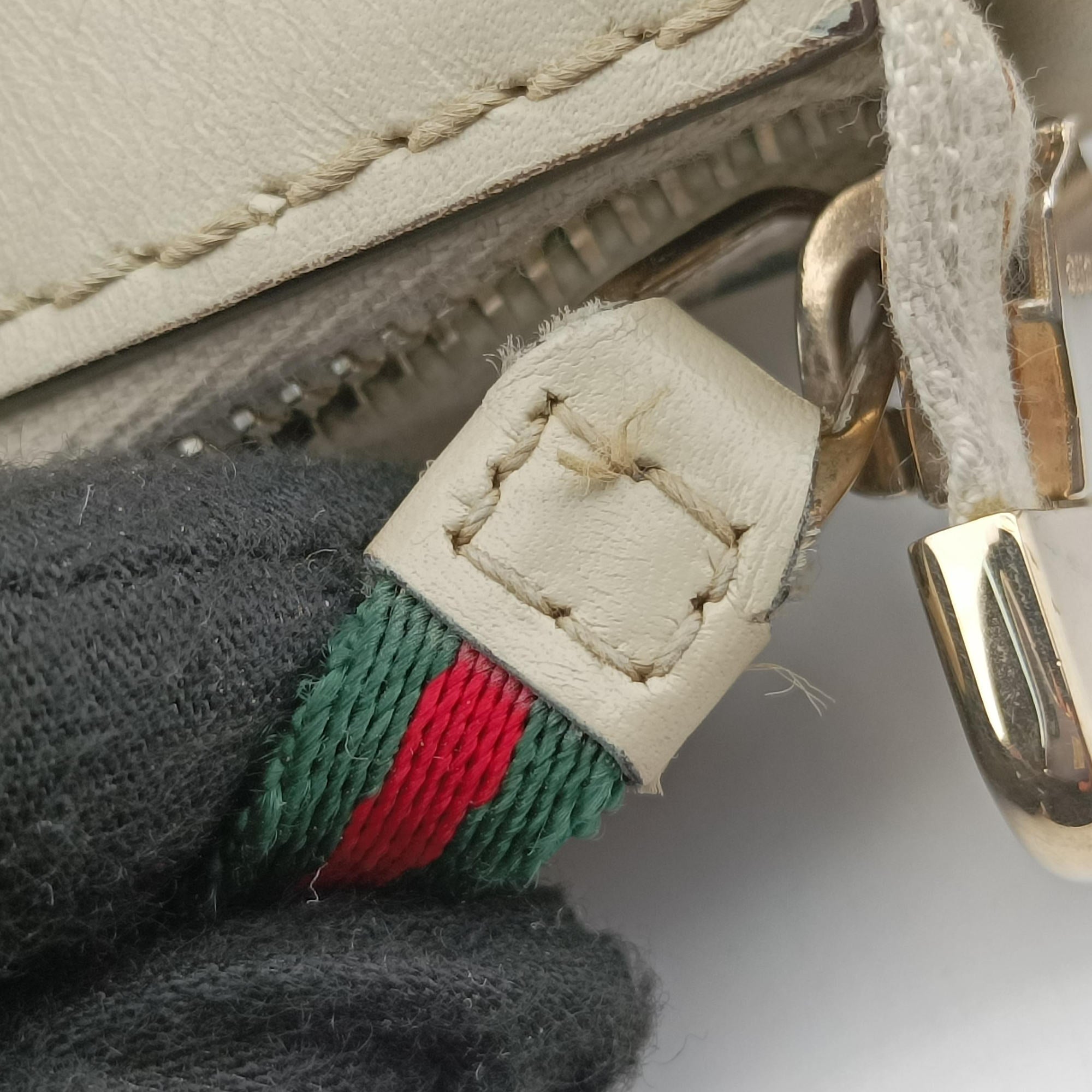 Vintage Gucci Mayfair Bow Tote Brown x White x Red x Green canvas×leather 257349 shoulderbag | stylenewstar