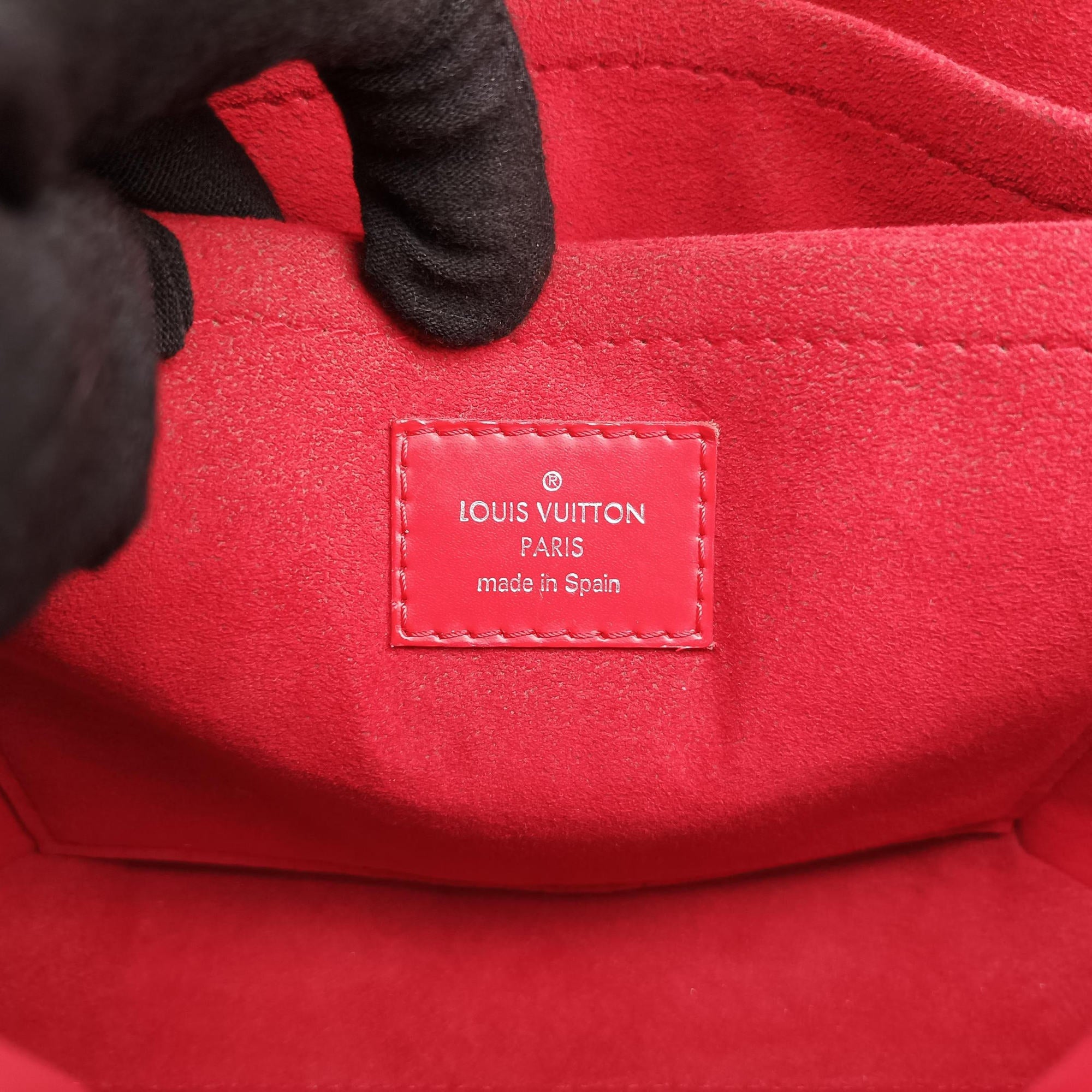 Pre-owned Louis Vuitton SAINT MICHEL brown×COQUELICOT Monogram Canvas×epi M44031 shoulderbag | stylenewstar