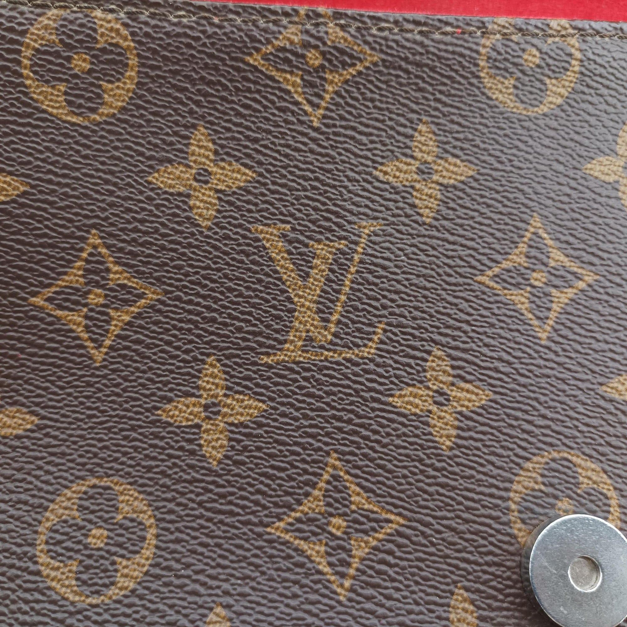 Pre-owned Louis Vuitton SAINT MICHEL brown×COQUELICOT Monogram Canvas×epi M44031 shoulderbag | stylenewstar