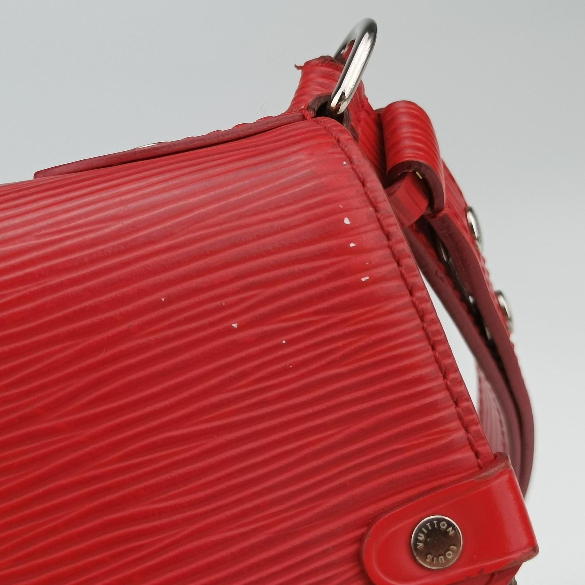 Pre-owned Louis Vuitton SAINT MICHEL brown×COQUELICOT Monogram Canvas×epi M44031 shoulderbag | stylenewstar