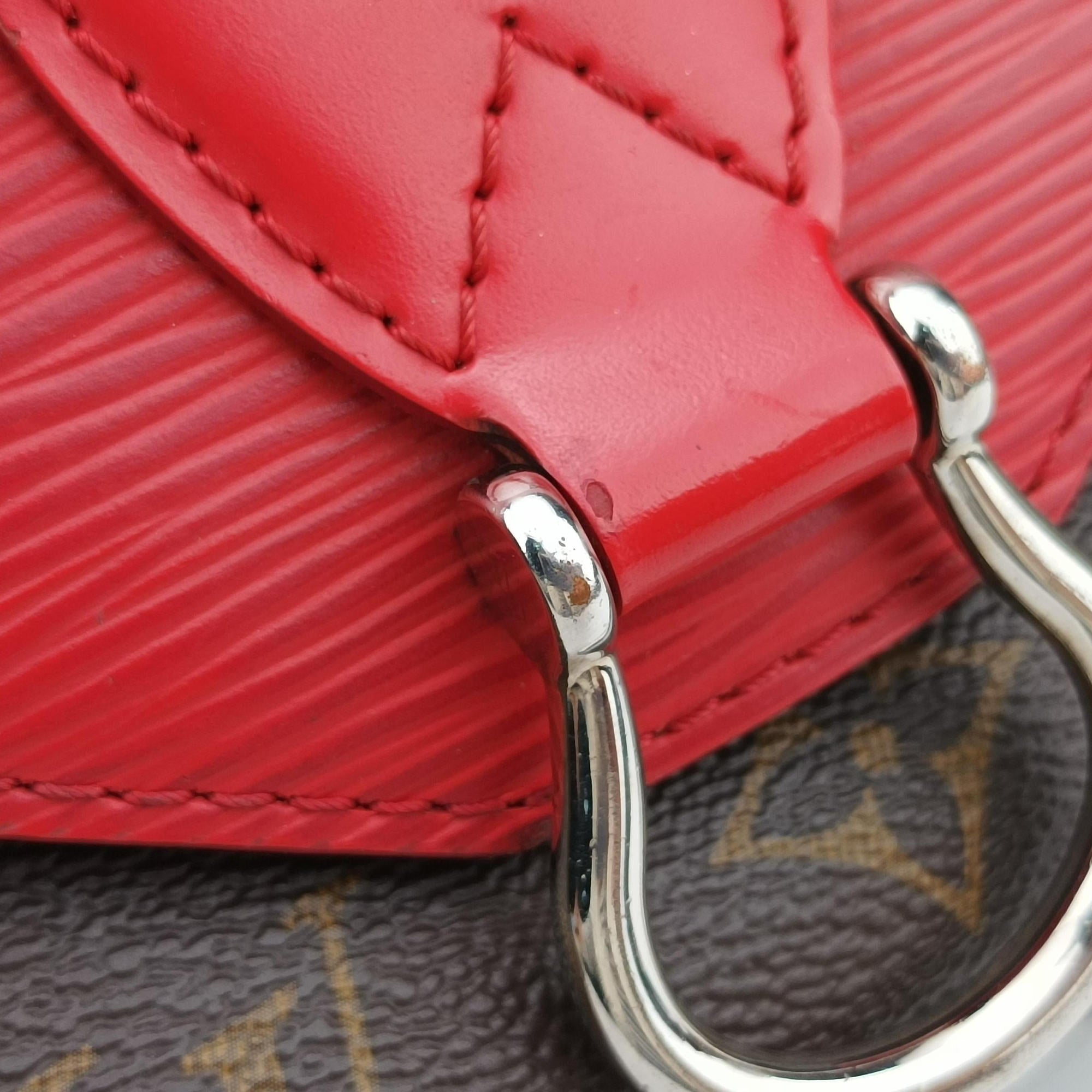 Pre-owned Louis Vuitton SAINT MICHEL brown×COQUELICOT Monogram Canvas×epi M44031 shoulderbag | stylenewstar