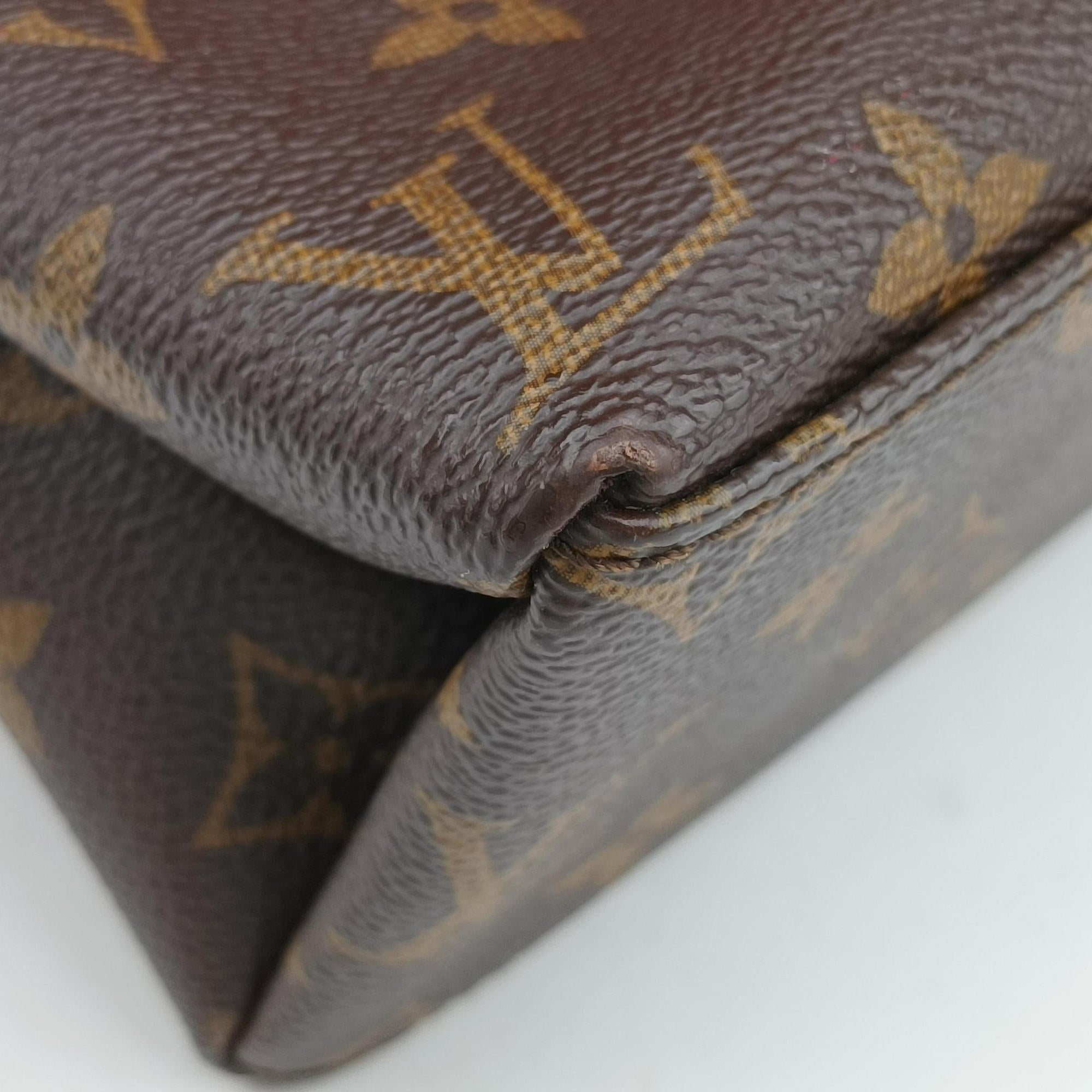 Pre-owned Louis Vuitton SAINT MICHEL brown×COQUELICOT Monogram Canvas×epi M44031 shoulderbag | stylenewstar