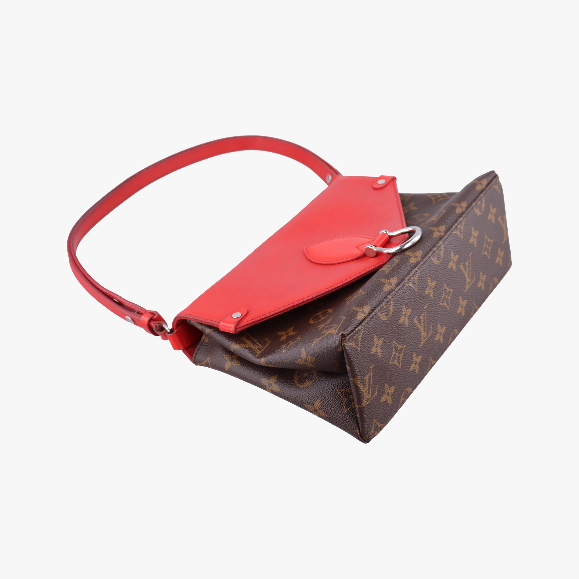 Pre-owned Louis Vuitton SAINT MICHEL brown×COQUELICOT Monogram Canvas×epi M44031 shoulderbag | stylenewstar