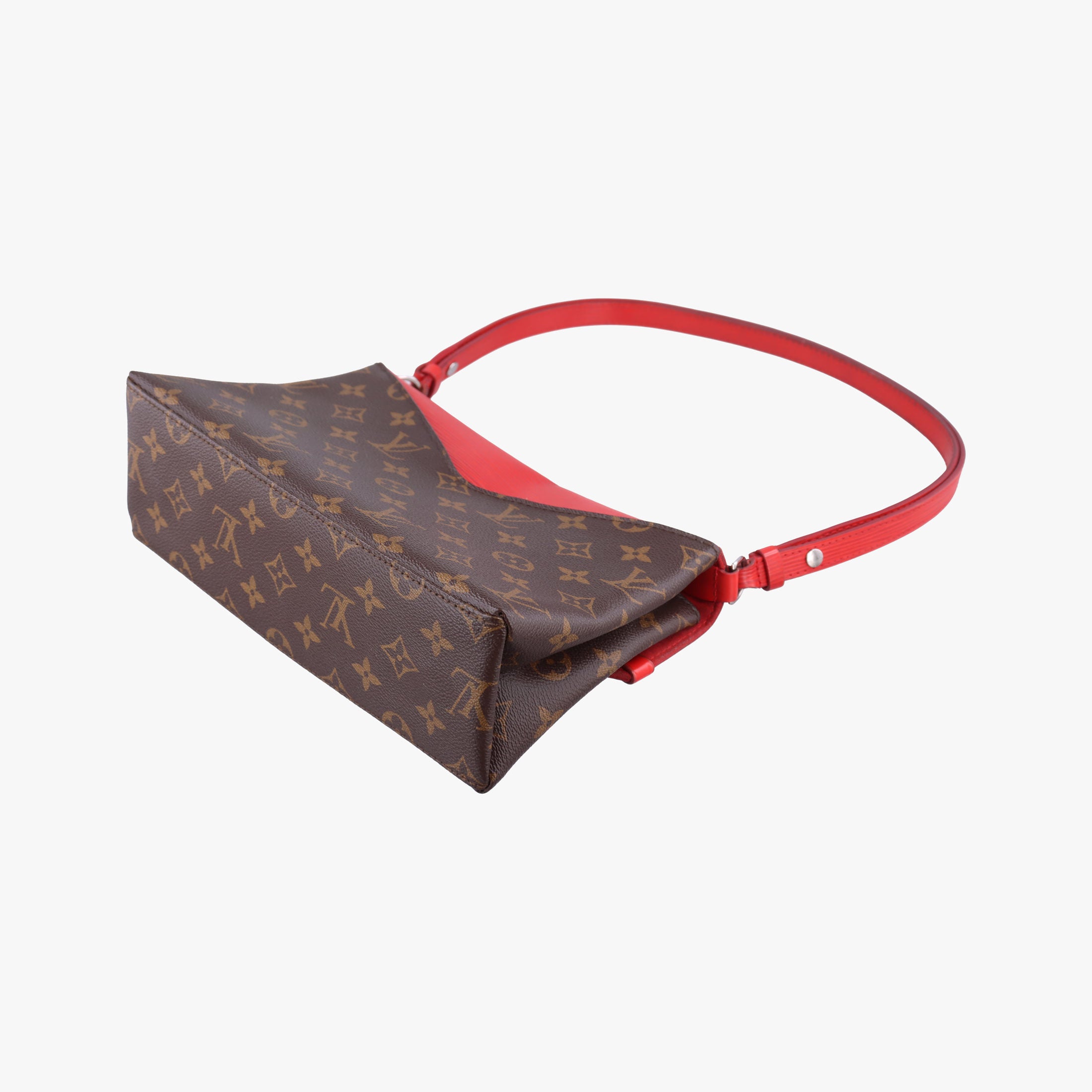 Pre-owned Louis Vuitton SAINT MICHEL brown×COQUELICOT Monogram Canvas×epi M44031 shoulderbag | stylenewstar