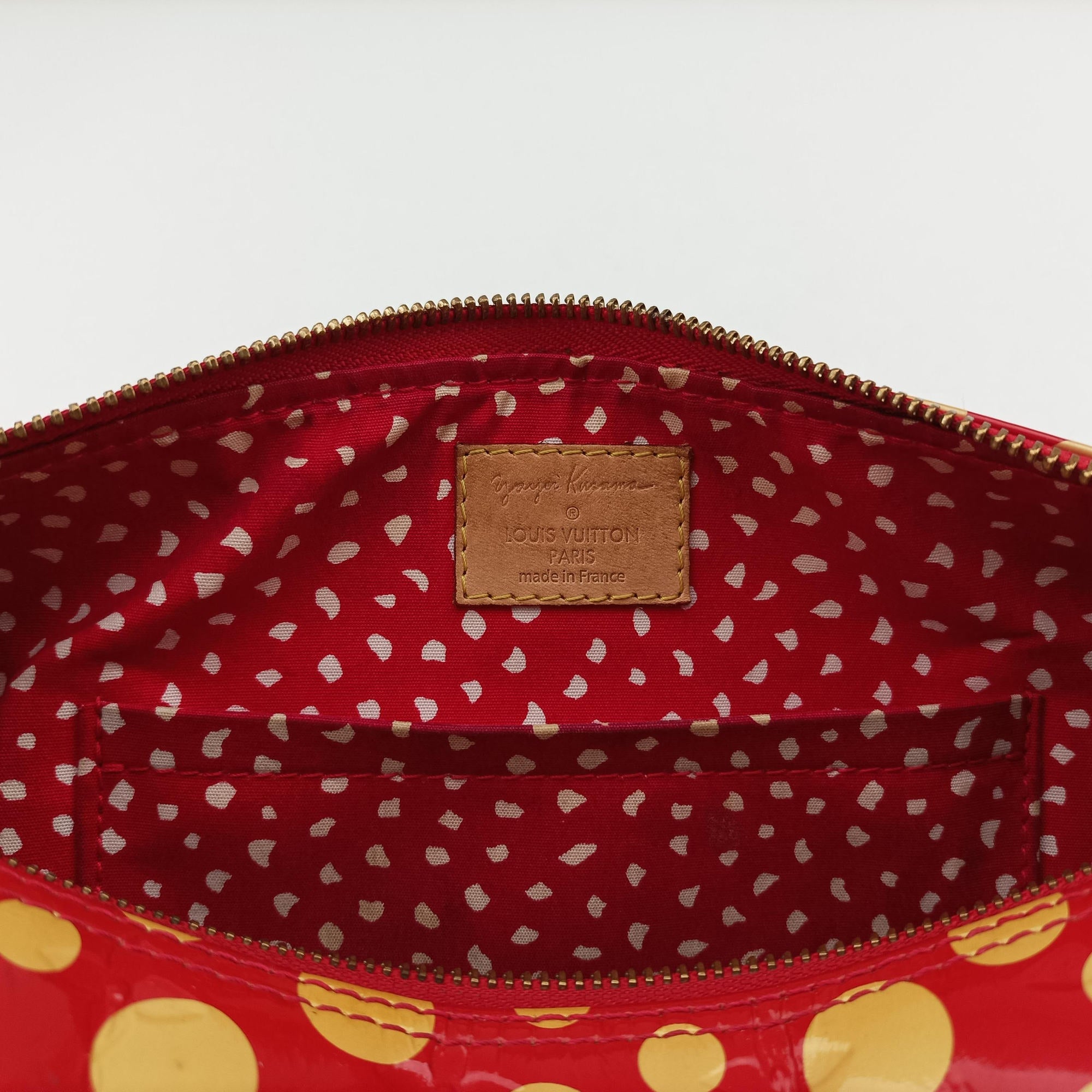 Pre-owned Louis Vuitton Dot Infinity Papillon 30 ROUGE×white Vernis M91425 shoulderbag | stylenewstar