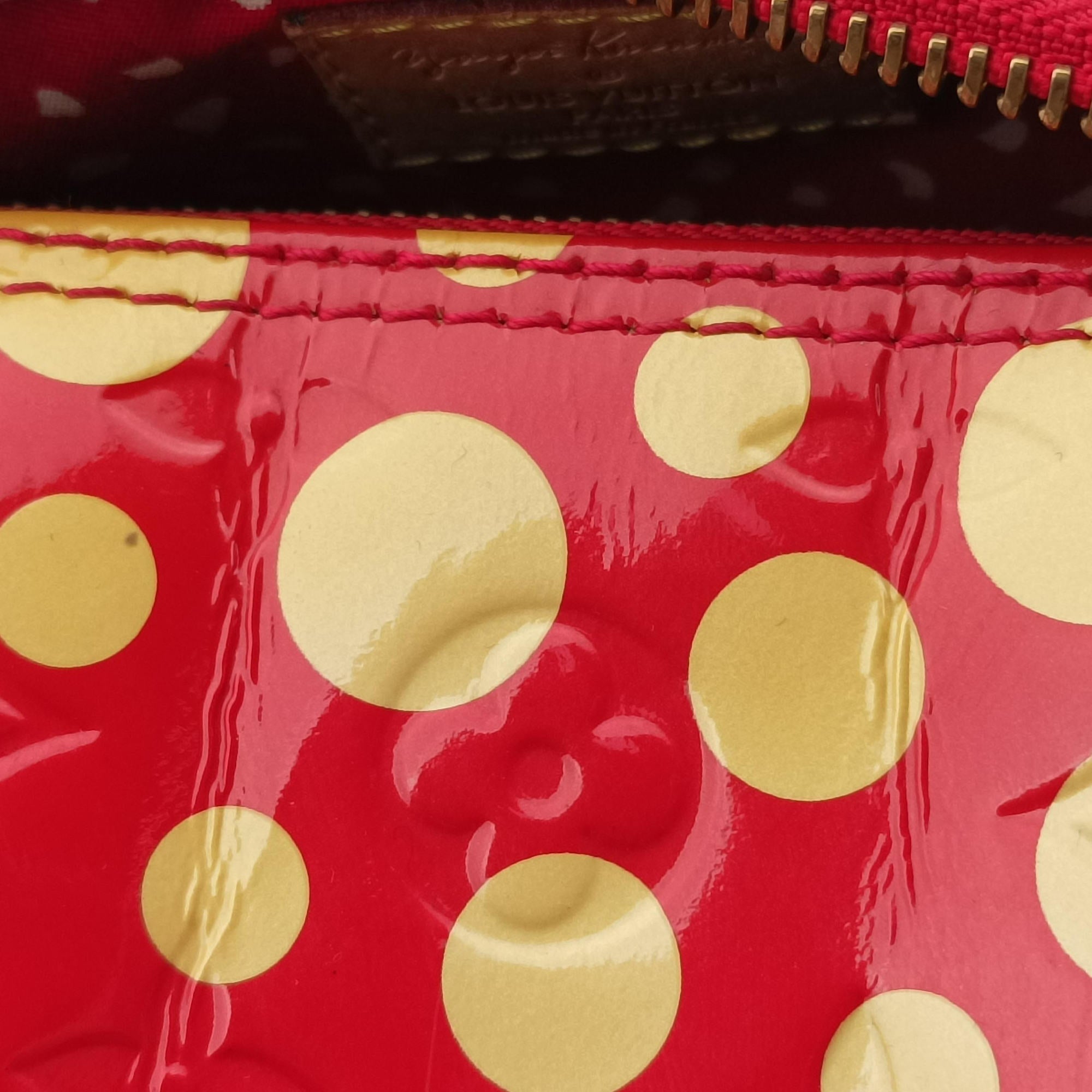 Pre-owned Louis Vuitton Dot Infinity Papillon 30 ROUGE×white Vernis M91425 shoulderbag | stylenewstar
