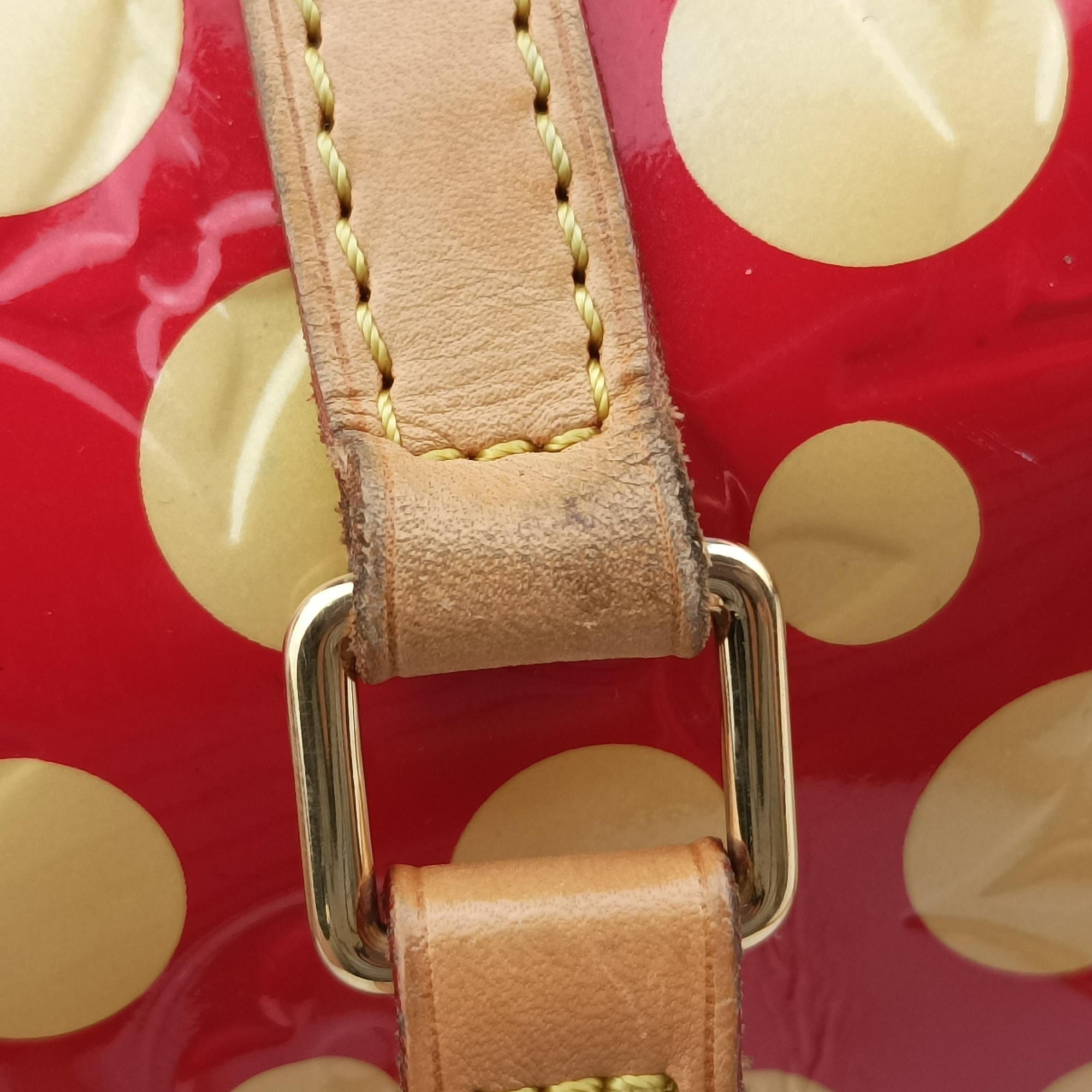 Pre-owned Louis Vuitton Dot Infinity Papillon 30 ROUGE×white Vernis M91425 shoulderbag | stylenewstar