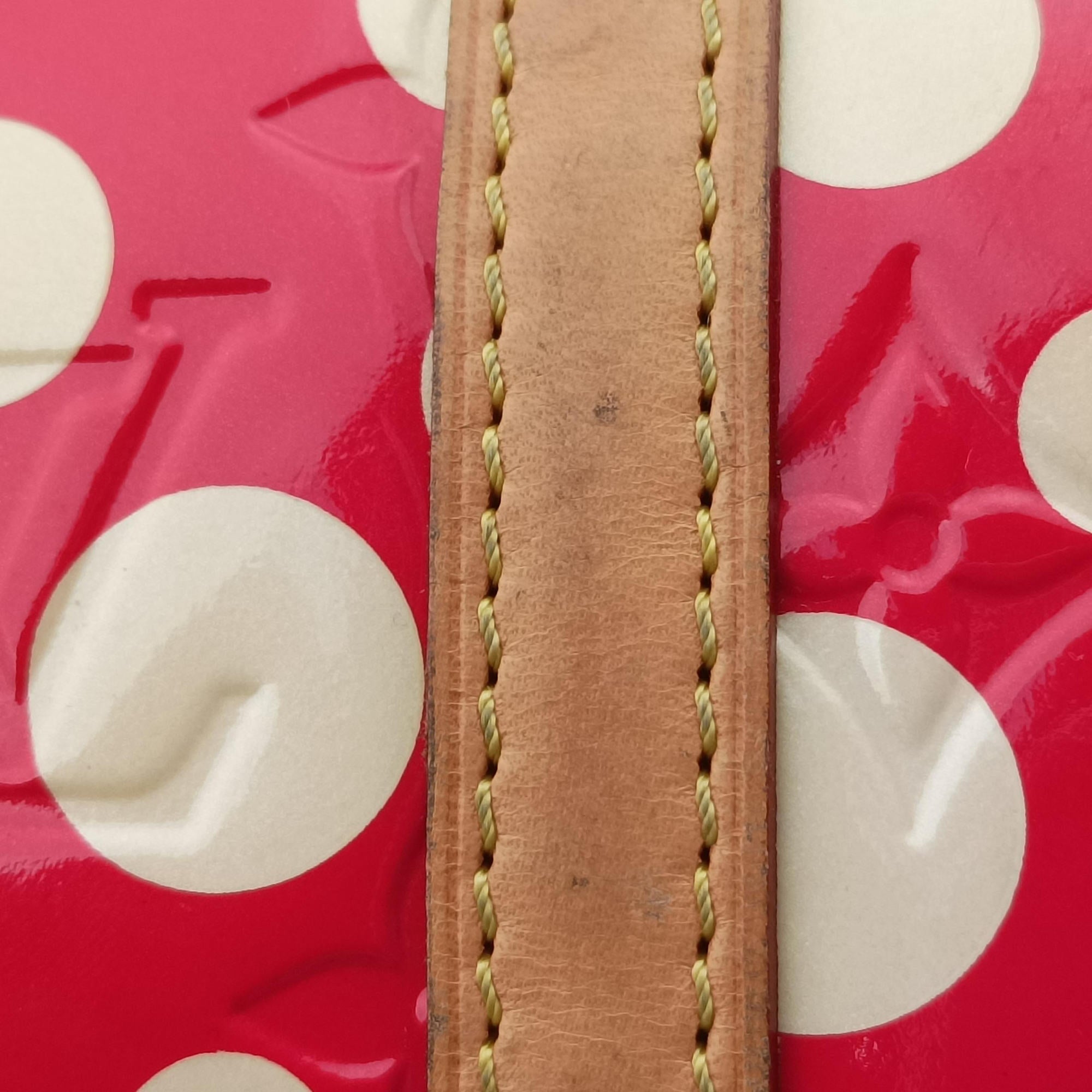 Pre-owned Louis Vuitton Dot Infinity Papillon 30 ROUGE×white Vernis M91425 shoulderbag | stylenewstar