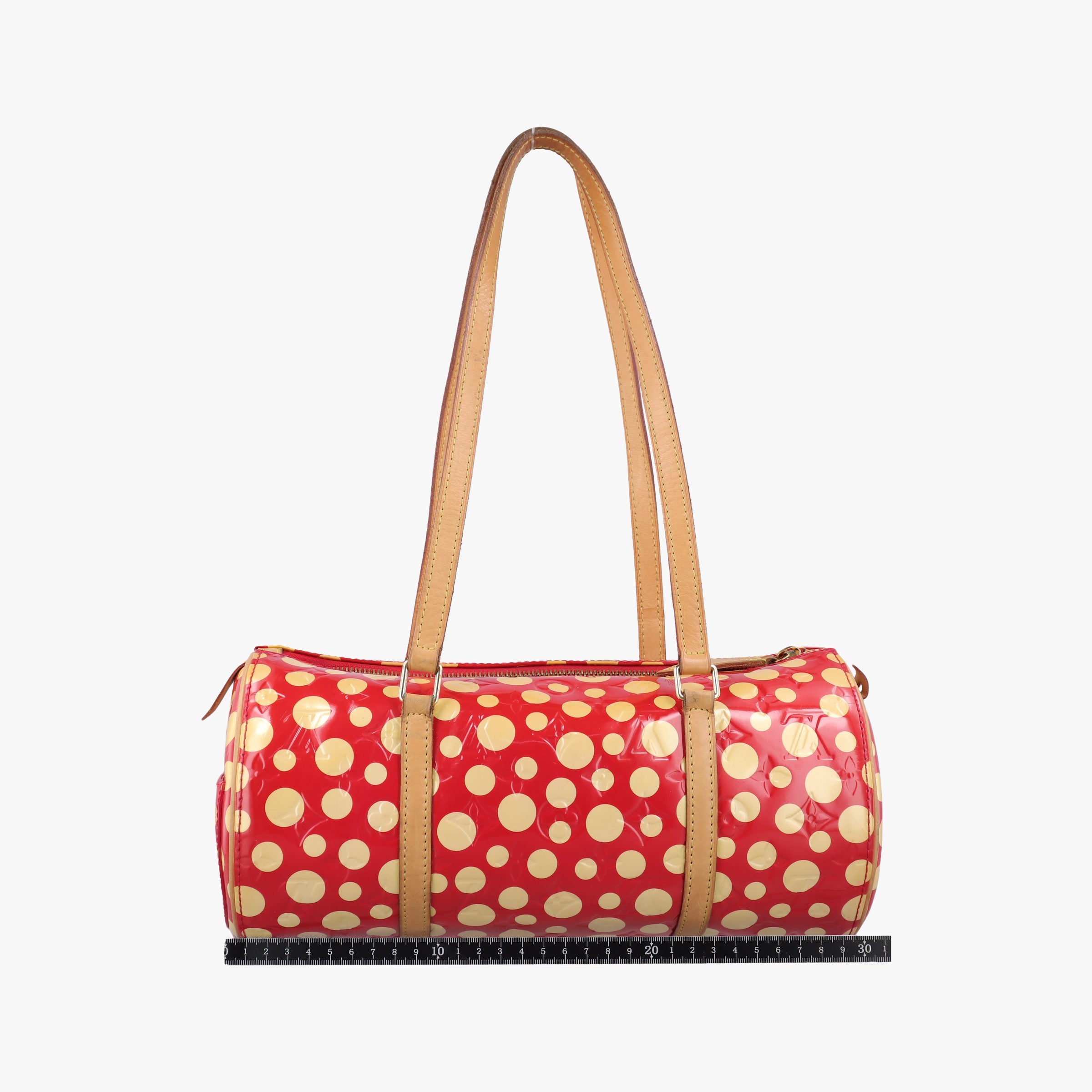 Pre-owned Louis Vuitton Dot Infinity Papillon 30 ROUGE×white Vernis M91425 shoulderbag | stylenewstar