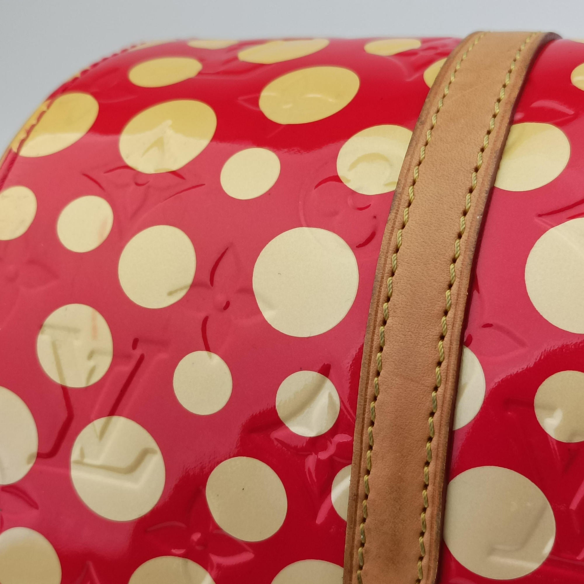 Pre-owned Louis Vuitton Dot Infinity Papillon 30 ROUGE×white Vernis M91425 shoulderbag | stylenewstar