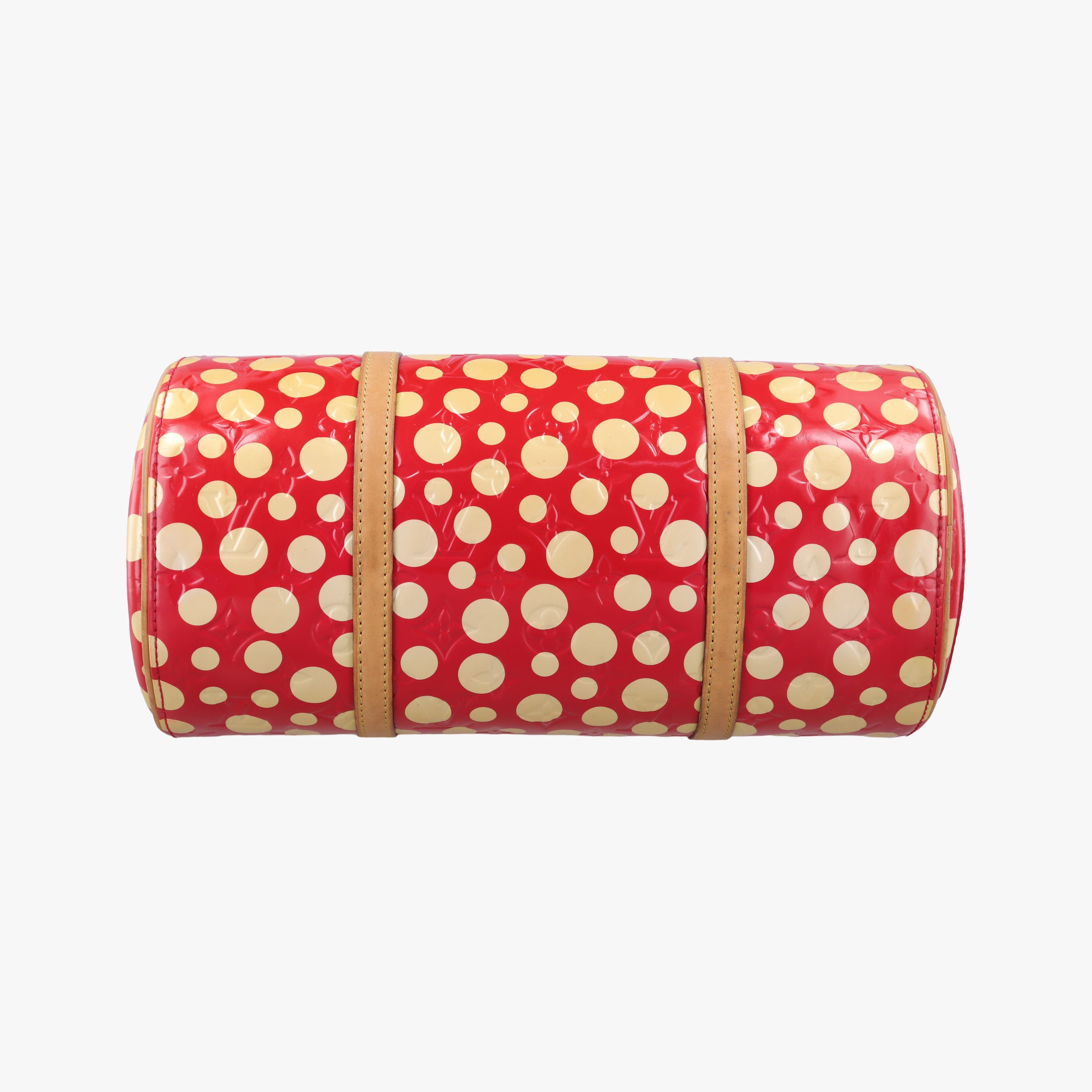 Pre-owned Louis Vuitton Dot Infinity Papillon 30 ROUGE×white Vernis M91425 shoulderbag | stylenewstar