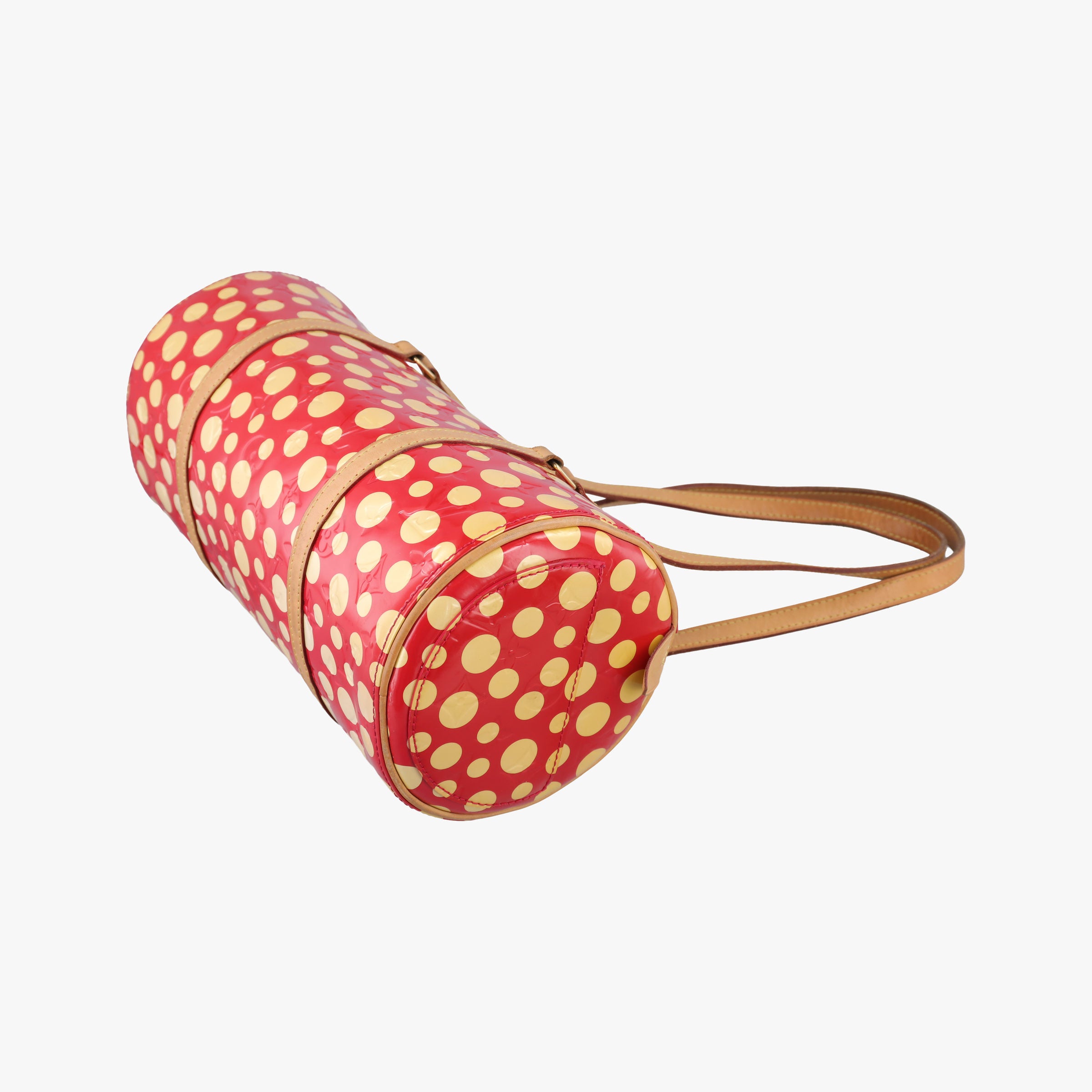 Pre-owned Louis Vuitton Dot Infinity Papillon 30 ROUGE×white Vernis M91425 shoulderbag | stylenewstar