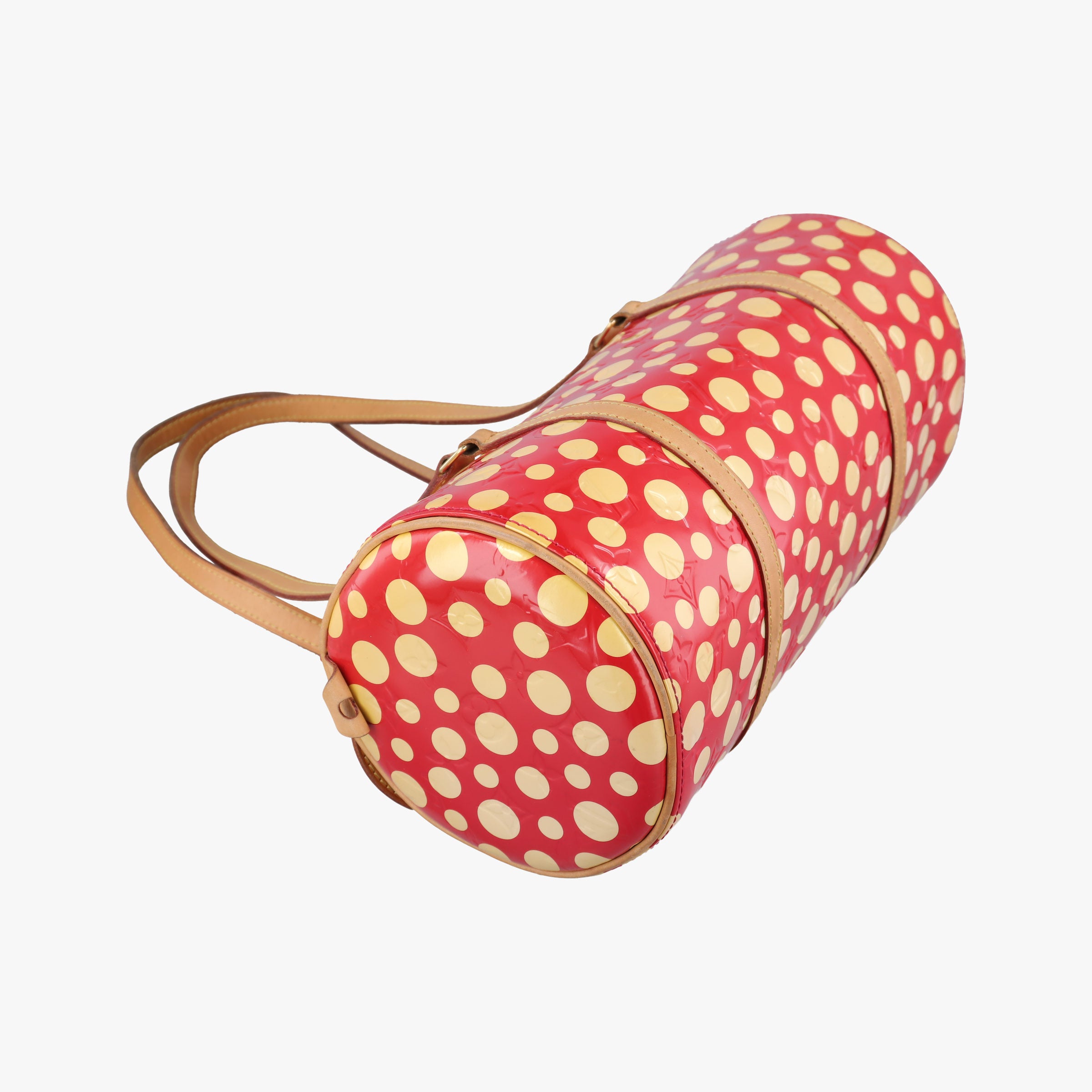 Pre-owned Louis Vuitton Dot Infinity Papillon 30 ROUGE×white Vernis M91425 shoulderbag | stylenewstar