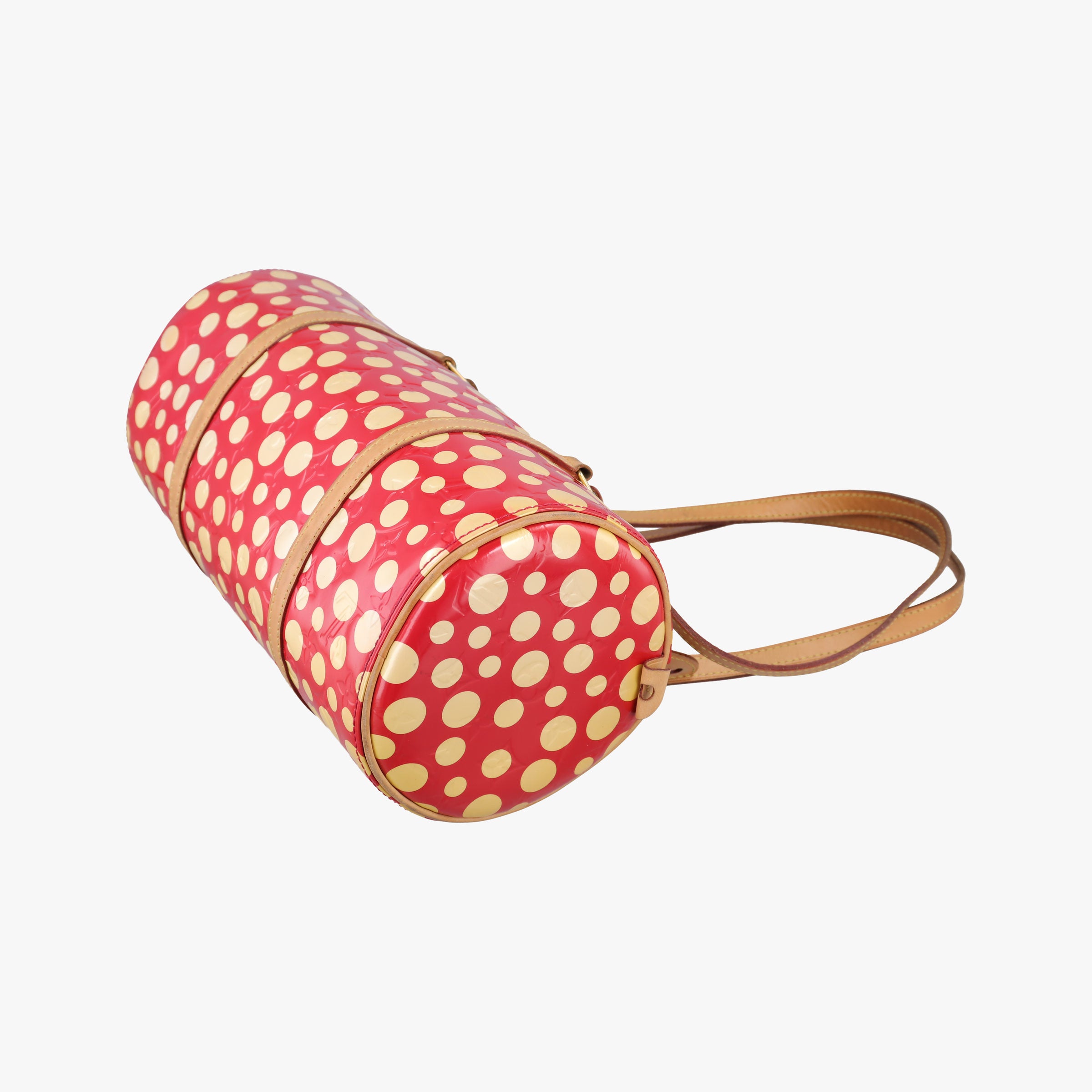 Pre-owned Louis Vuitton Dot Infinity Papillon 30 ROUGE×white Vernis M91425 shoulderbag | stylenewstar