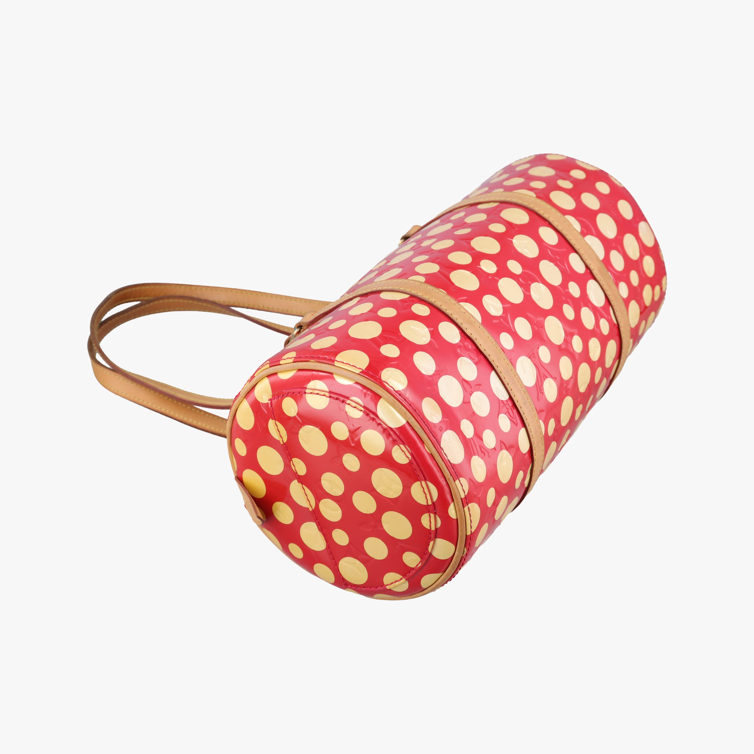 Pre-owned Louis Vuitton Dot Infinity Papillon 30 ROUGE×white Vernis M91425 shoulderbag | stylenewstar