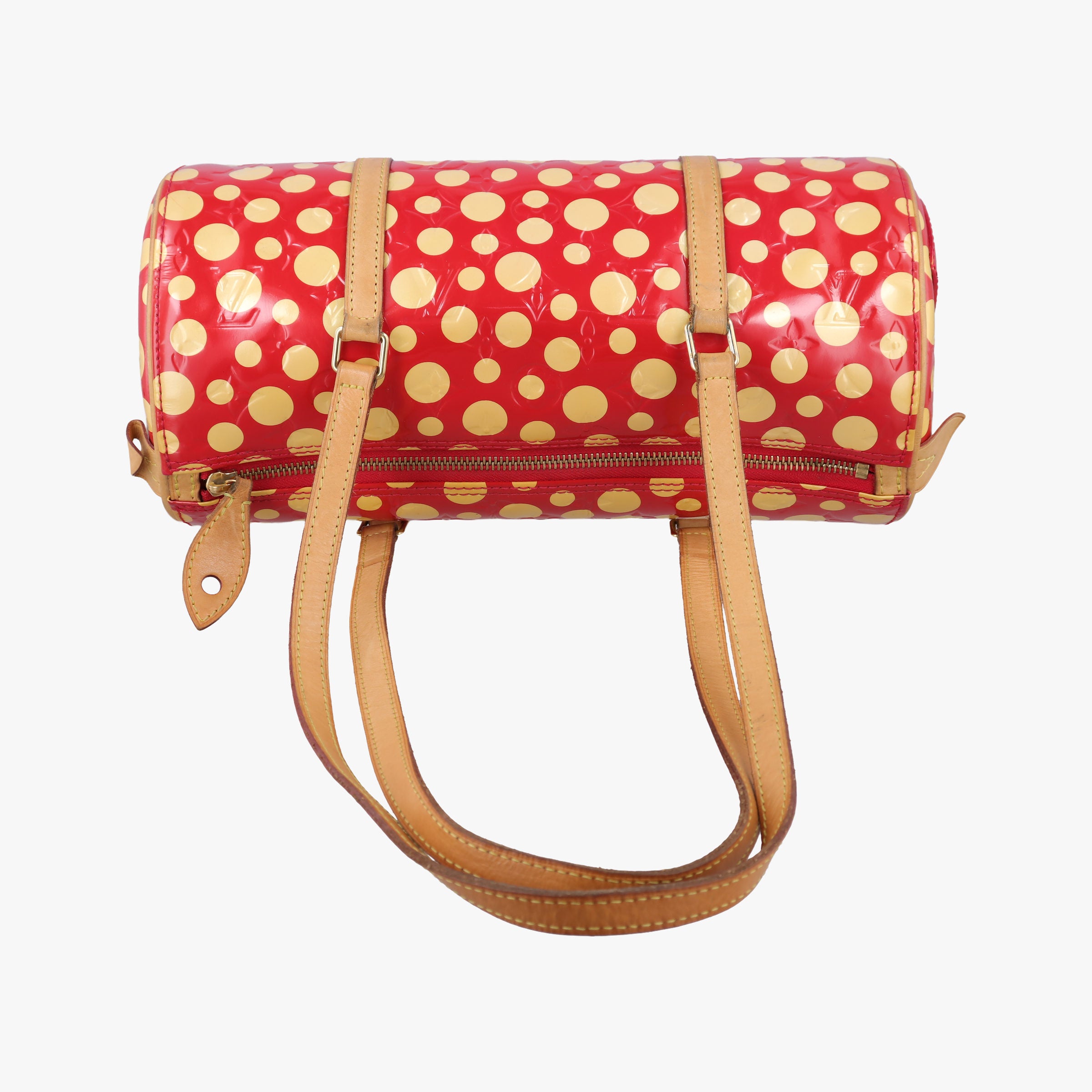 Pre-owned Louis Vuitton Dot Infinity Papillon 30 ROUGE×white Vernis M91425 shoulderbag | stylenewstar