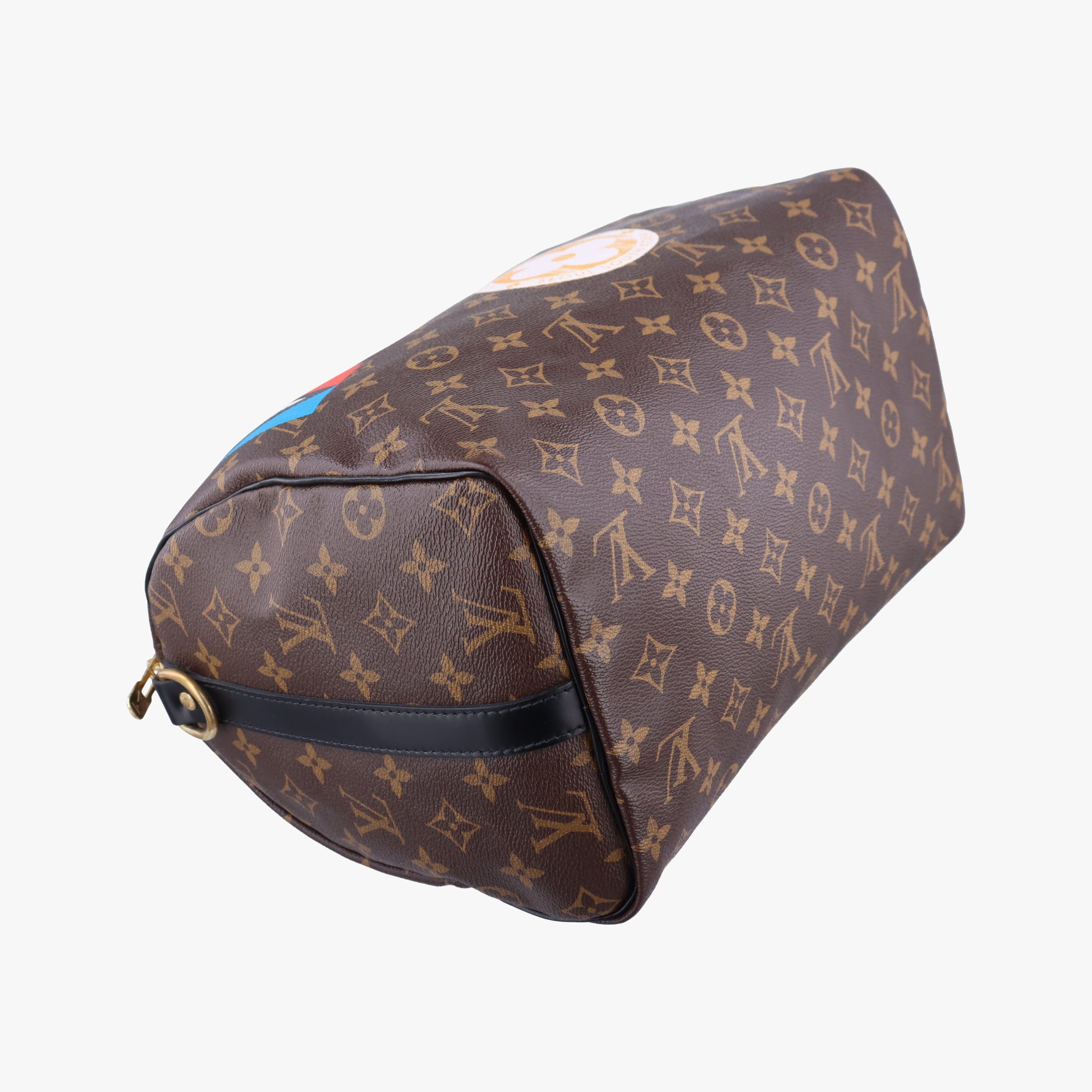 Vintage Louis Vuitton My World Tour Speedy Bandouliere 30 brown×multicolor Monogram Patches  shoulderbag | stylenewstar