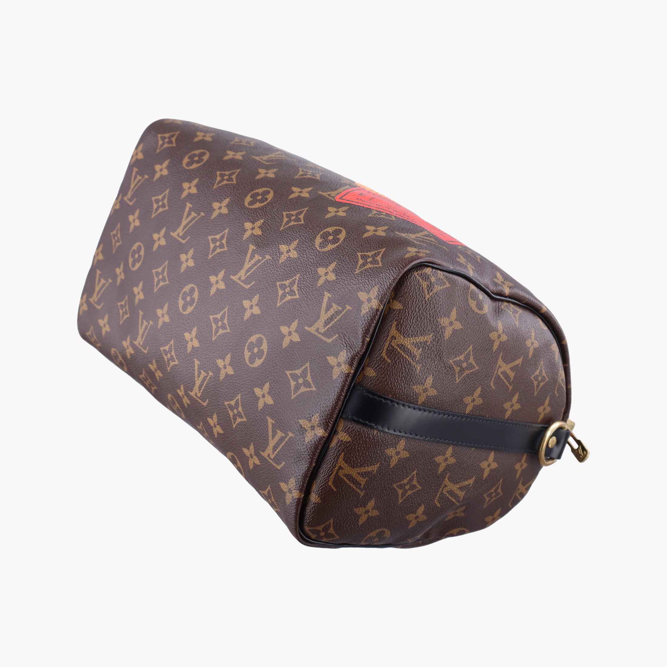 Vintage Louis Vuitton My World Tour Speedy Bandouliere 30 brown×multicolor Monogram Patches  shoulderbag | stylenewstar