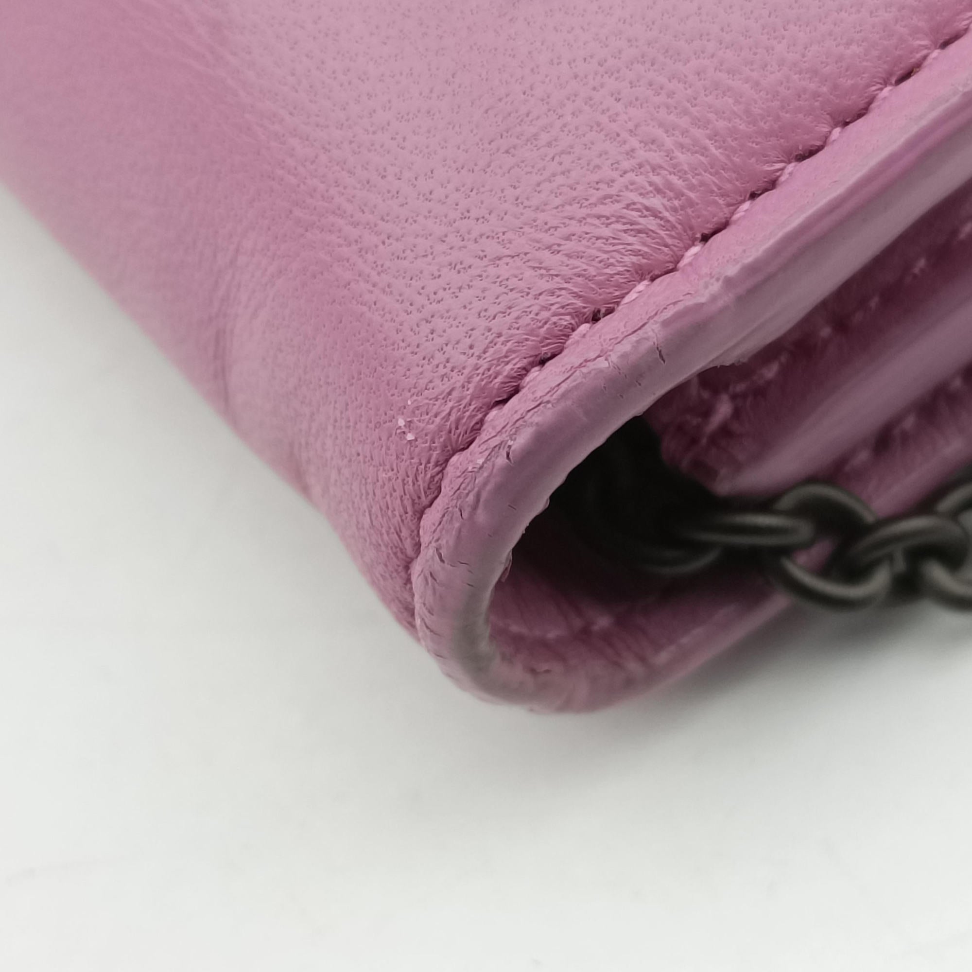 Pre-owned Bottega Veneta Intrecciato Purple lambskin  shoulderbag | stylenewstar
