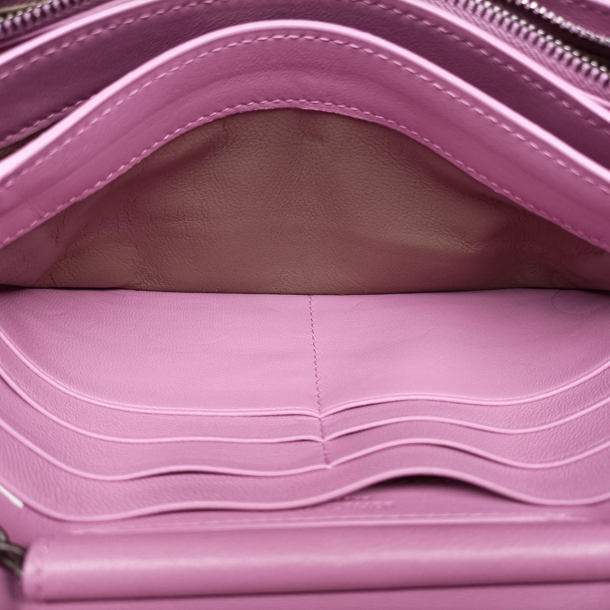 Pre-owned Bottega Veneta Intrecciato Purple lambskin  shoulderbag | stylenewstar