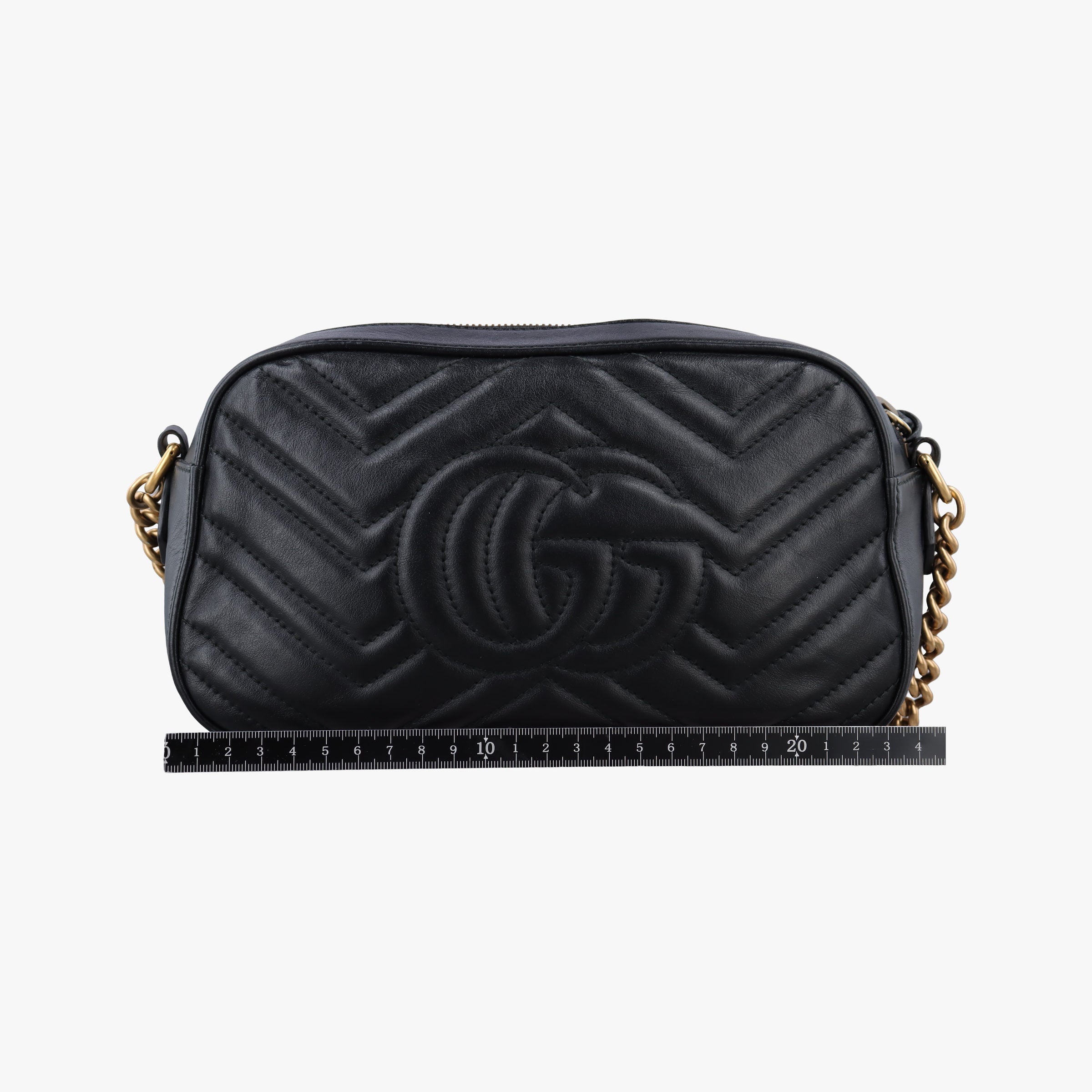 Pre-owned Gucci GG Marmont Animalier Black Leather 447632 shoulderbag | stylenewstar