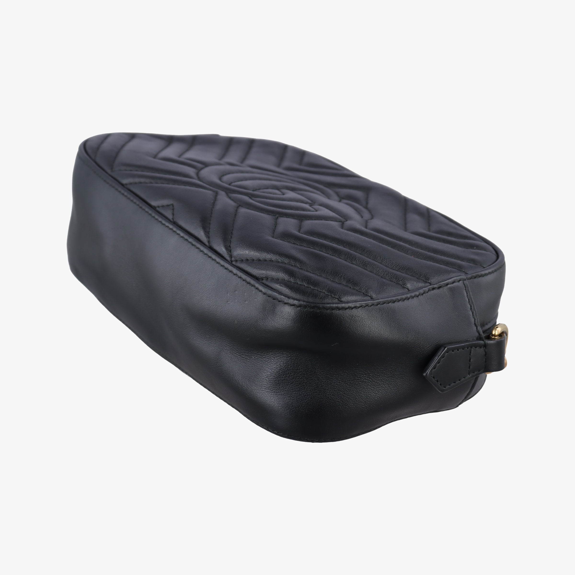 Pre-owned Gucci GG Marmont Animalier Black Leather 447632 shoulderbag | stylenewstar