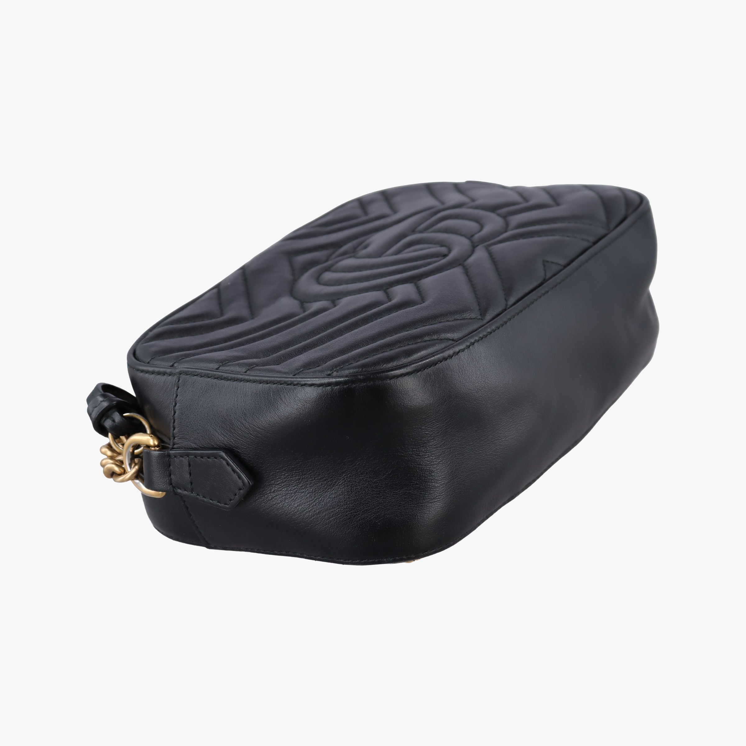 Pre-owned Gucci GG Marmont Animalier Black Leather 447632 shoulderbag | stylenewstar